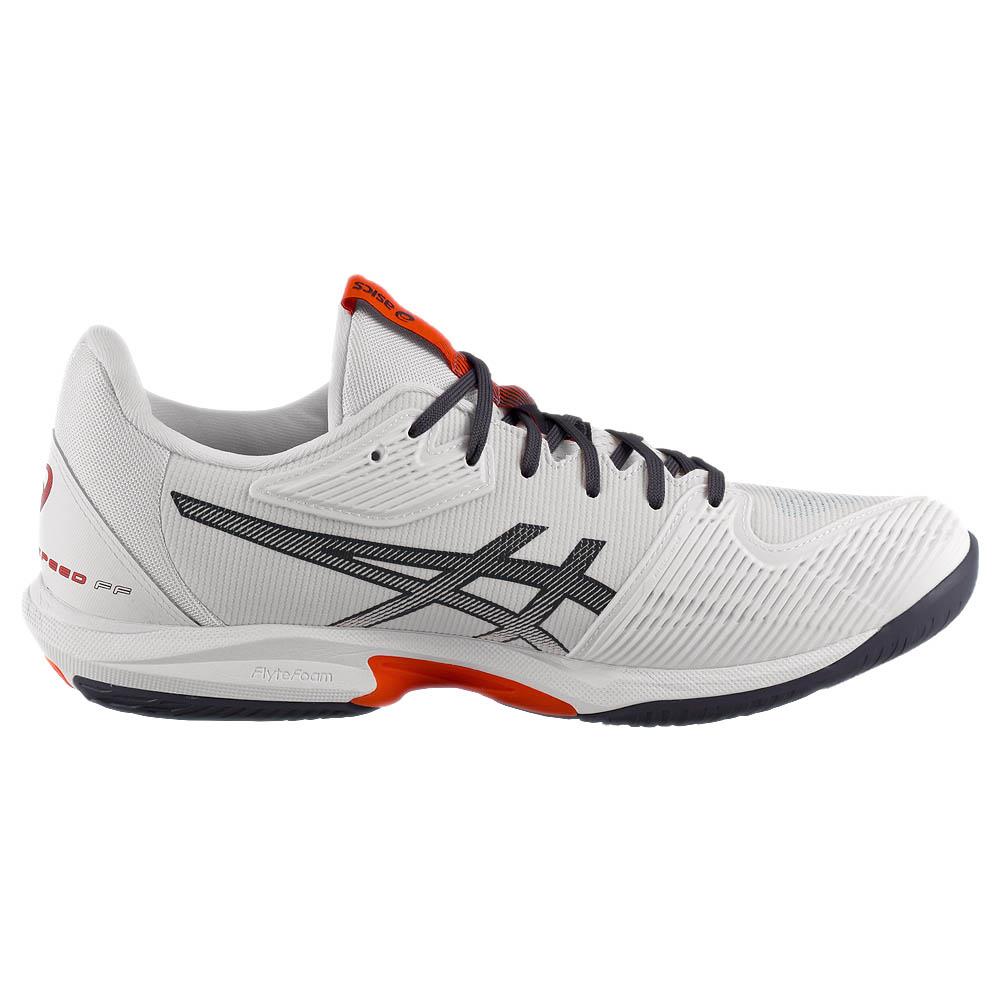 ASICS Men's Solution Speed FF 3 Tennis Shoes - White/Greyish Purple | Lightweight Performance Court Shoes for Competitive Play & Training