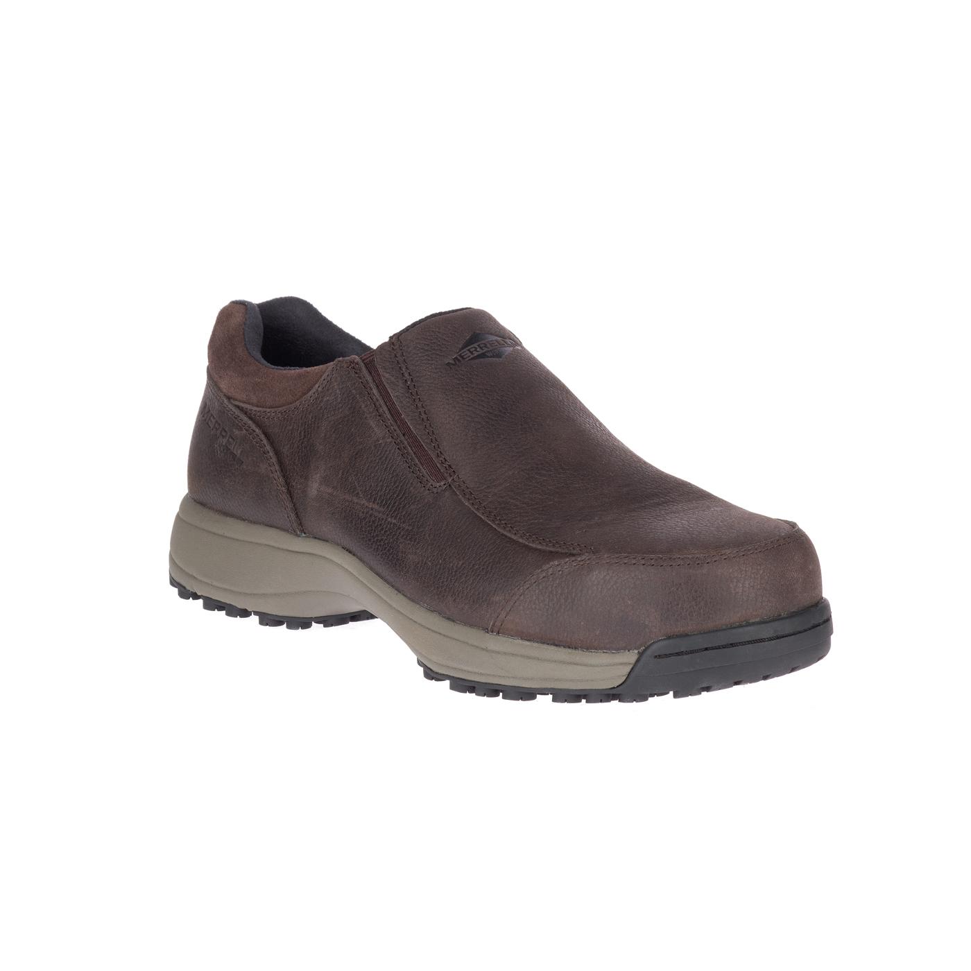 **Sutton Moc Men's Steel Toe Work Shoes - Safety Boots for Construction & Industrial Use - Comfortable Slip-Resistant Espresso Brown Work Boots**    *(Use Case: Ideal for construction workers, warehouse staff, and industrial professionals needing durable, slip-resistant safety footwear.)*