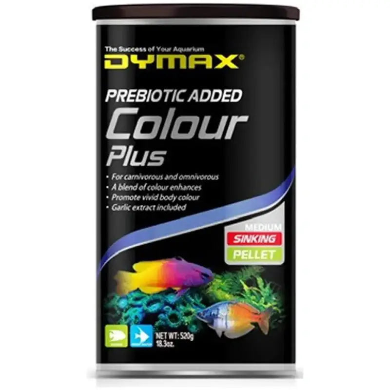 Dymax Colour Plus Sinking Pellet Fish Food - High Protein Tropical & Marine Fish Pellets for Enhanced Color - Ideal for Discus, Cichlids, Angelfish & Bottom Feeders in Aquariums