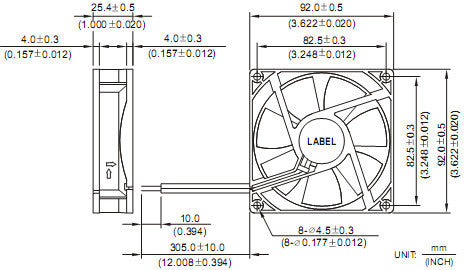 Delta AFB0924H F00 92x25mm 24V DC Axial Fan - High Airflow Cooling for Electronics, Servers & HVAC Systems