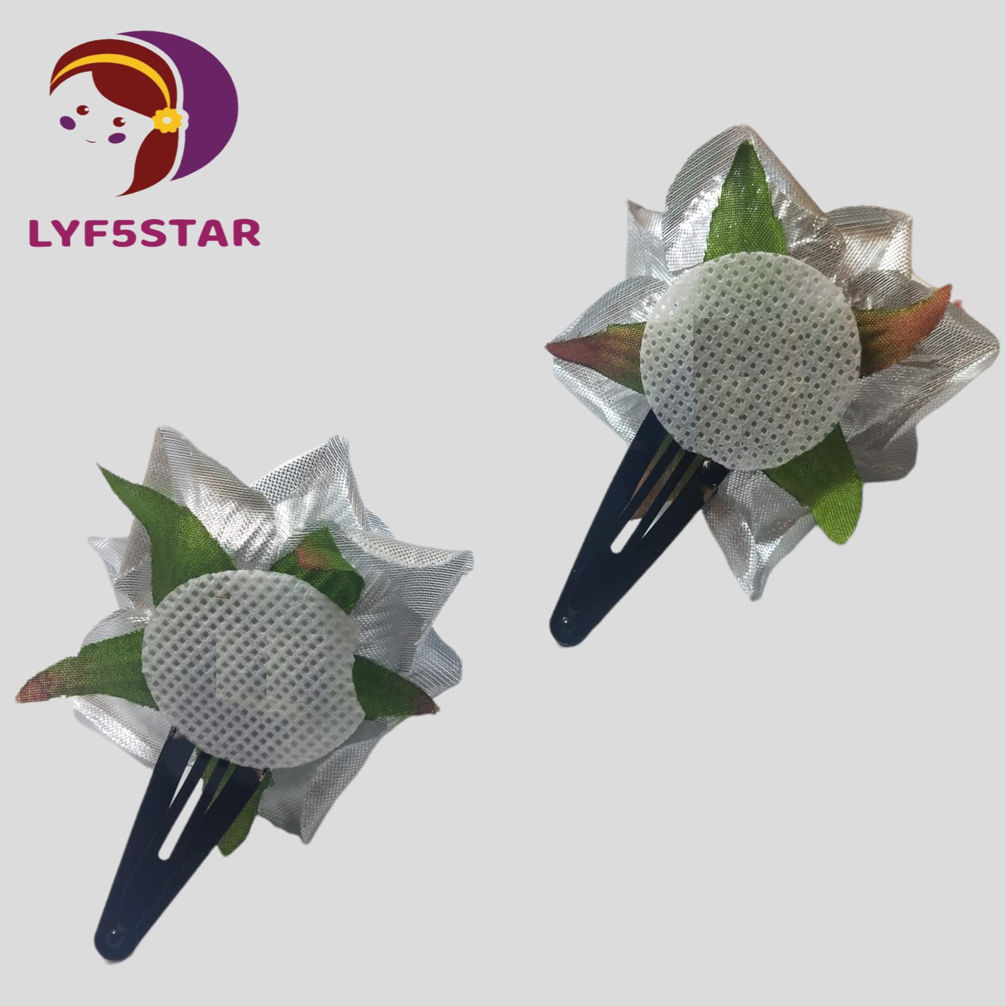 LYF5STAR Handmade Artificial Rose Hair Clip - Elegant Bridal Hair Accessories for Women & Girls, Pack of 2 | Perfect for Weddings, Parties, TikTok Videos & Everyday Fashion