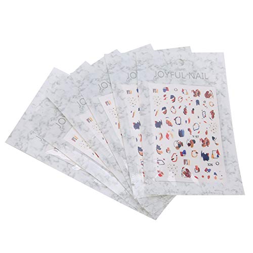 6PCS Nail Decals - Waterproof Nail Stickers for Women & Girls | DIY Manicure at Home, Party, Wedding & Special Occasions