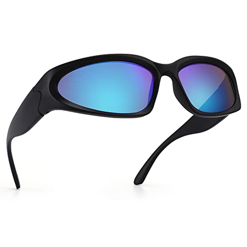 Matte Black Frame/Green Mirrored