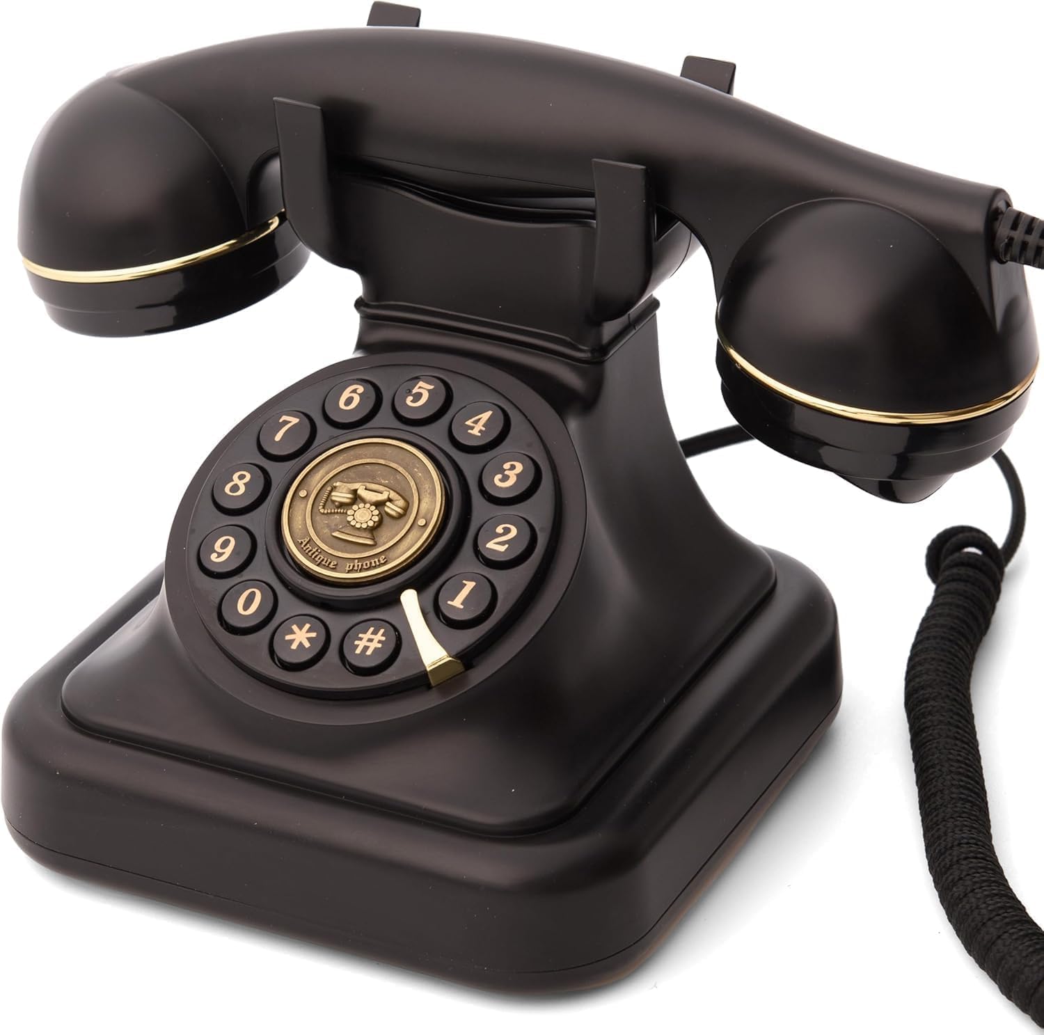 Vintage Victorian Style Audio Guest Book for Weddings - Custom Voicemail Recording Phone Guestbook for Bridal Showers & Events (Elegant Black) | Perfect for Wedding Receptions, Anniversary Parties & Special Occasions