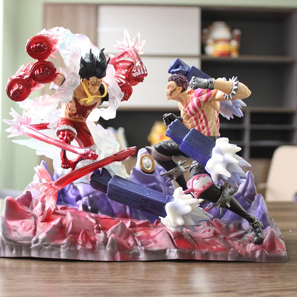 HEYOX 26cm Japanese Anime Snake Man Luffy Vs Katakuri PVC Action Figure - Collectible Desktop Decor, Otaku Gift for Anime Fans | Perfect for Display, Gaming Room Decor, and Manga Lover Collections