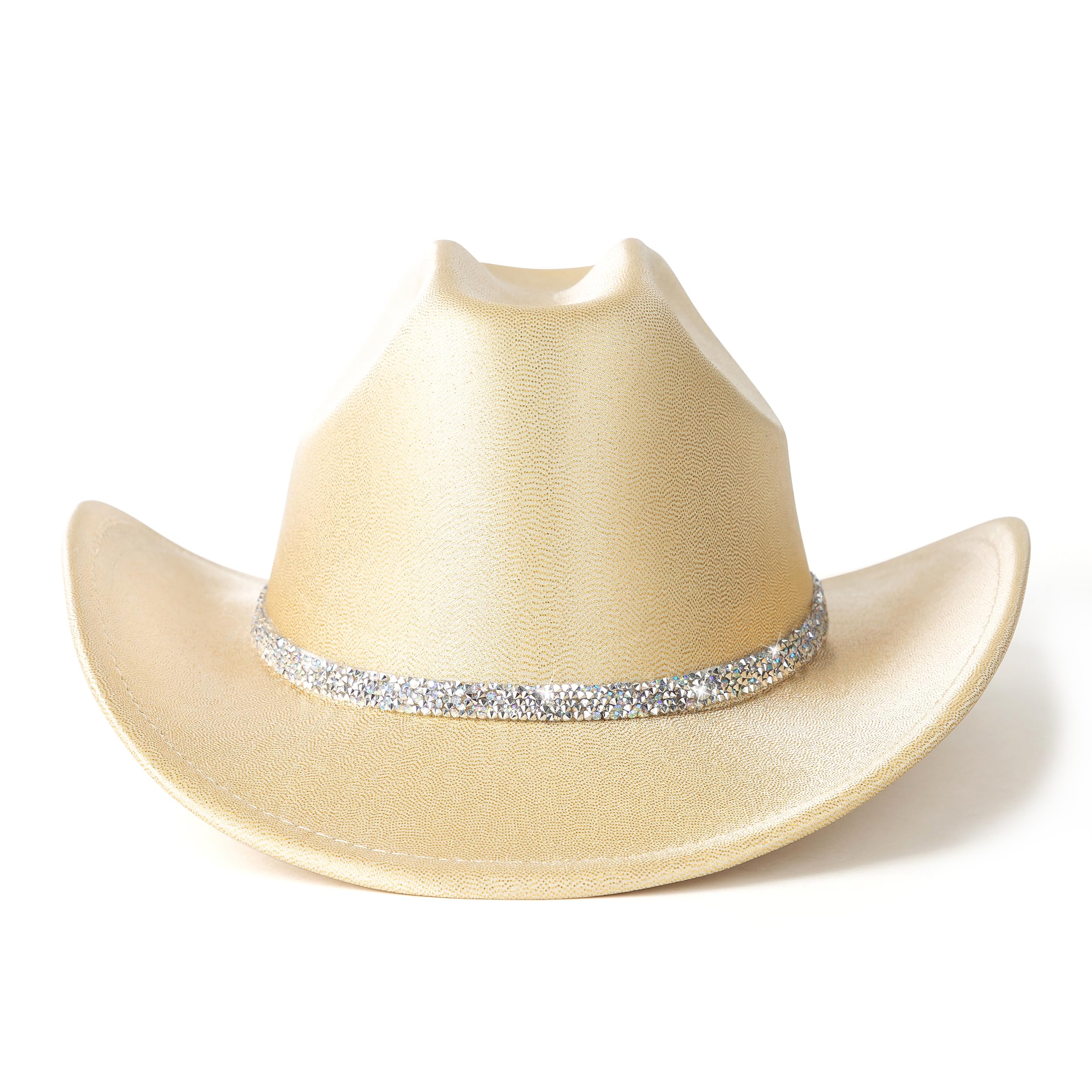 Sparkly Lisianthus Cowboy Hat for Women & Men - Glitter Cowgirl Hat for Parties, Disco, Rodeo & Western Events - Perfect for Country Concerts, Halloween & Costume Parties