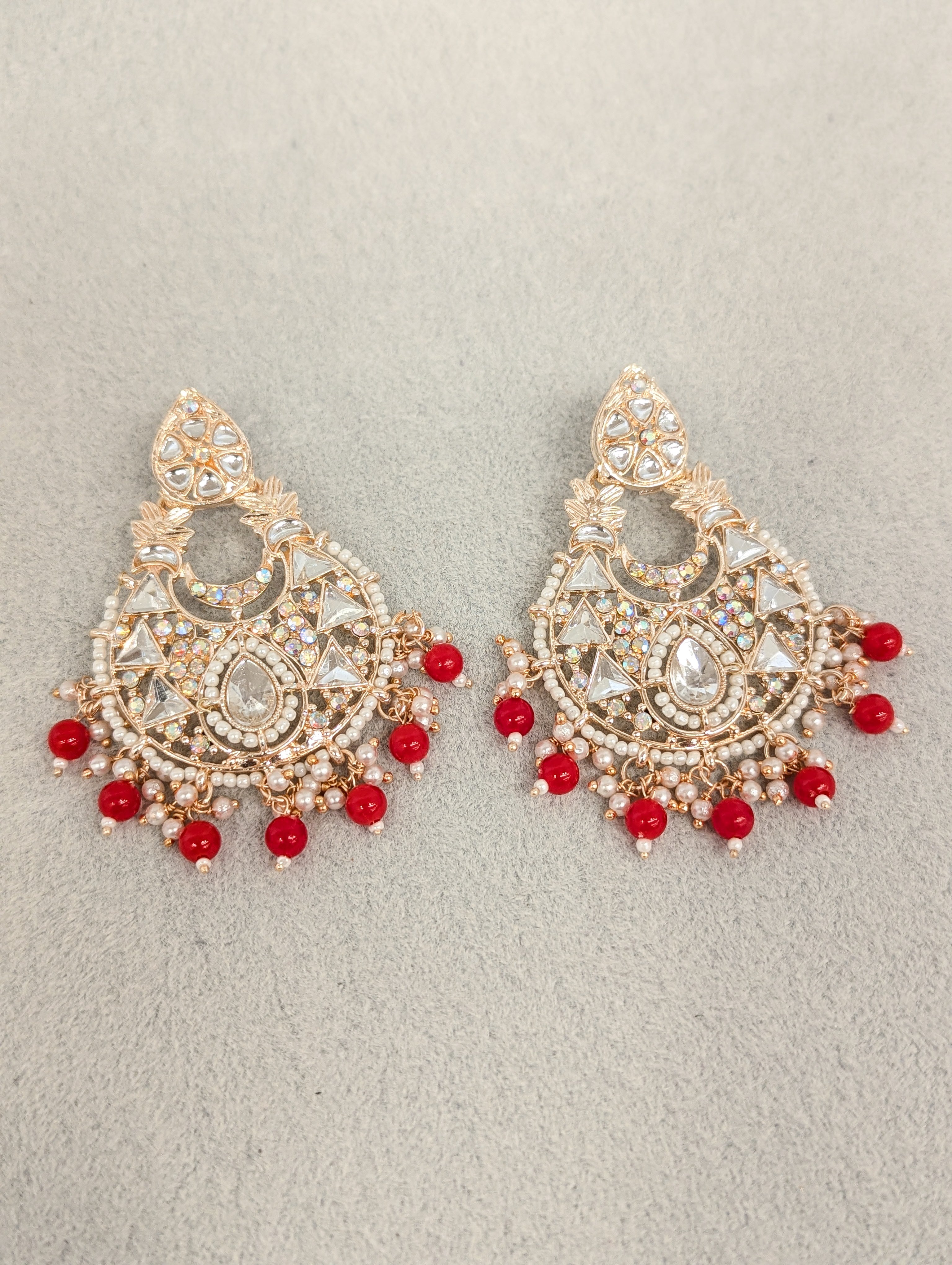 BHAVYA STONE EARRINGS for Women - Handmade Boho Ethnic Jewelry - Lightweight Dangle Earrings for Everyday Wear, Parties & Weddings