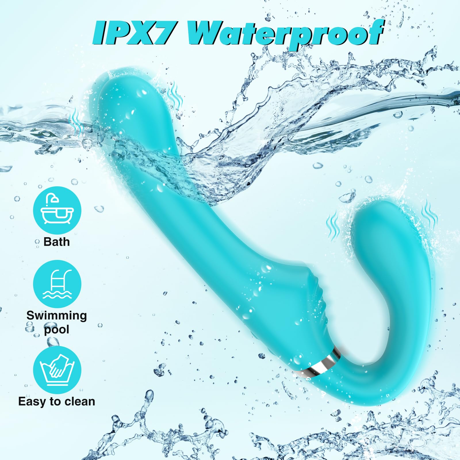 Remote Control Strapless Strap-On Dildo for Women - Double Ended Silicone Vibrator with 7 Vibration Modes & Anti-Slip Design, G-Spot Stimulation Adult Toy for Lesbian Couples | Perfect for Couples Play, Solo Exploration & Spicing Up Your Intimate Moments