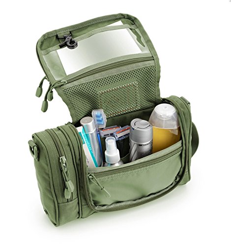 Compact 600D OD Green Beauty Bag by DEFCON 5 - Travel Makeup Organizer for Women | Perfect for Gym, Camping & Everyday Essentials Storage