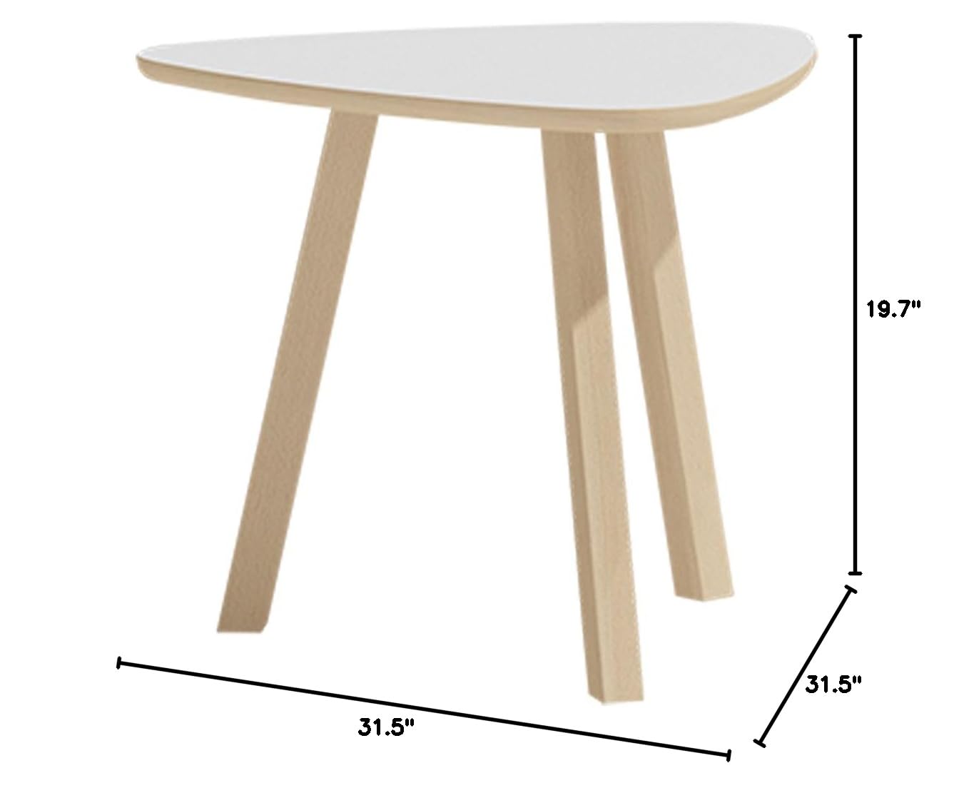 Modern Oslo C1-50 Coffee Table - White Matte Finish, Scandinavian Style Living Room Furniture for Small Spaces, Perfect for Apartments & Cozy Homes