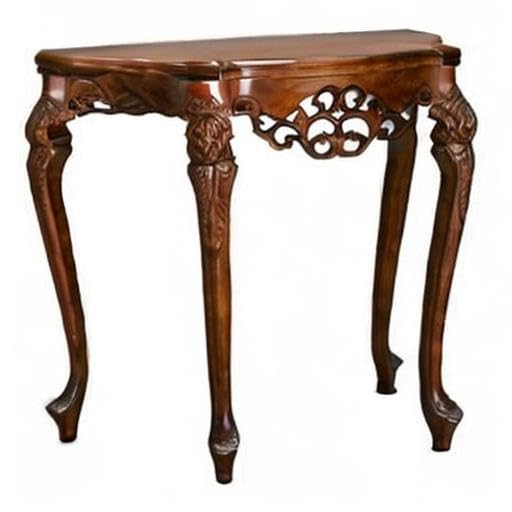 Half Moon Wood Console Table - Solid Wood Entryway Sofa Table with Storage Shelf | Perfect for Living Room, Hallway, or Bedroom Decor