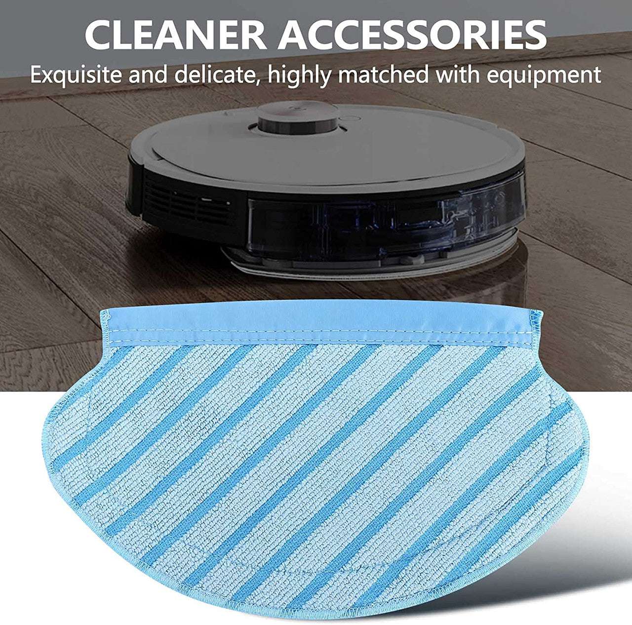 10 Pack Washable Mopping Pads for Ecovacs Deebot Ozmo 700/750/920/950/N7/T5 Robot Vacuums - Reusable Microfiber Cleaning Cloths for Hardwood Floors & Tile - Perfect for Daily Cleaning & Pet Hair Removal