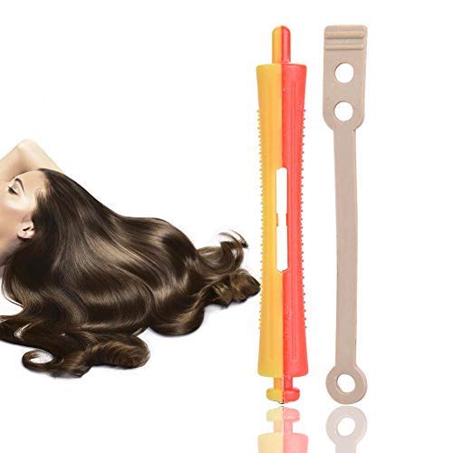 Antilog Hair Rollers Set - 8 Sizes Heat Resistant Perm Wave Rods with Rubber Bands & Clips for Salon-Quality Curls - Perfect for Home Styling, Salon Use & Special Occasions
