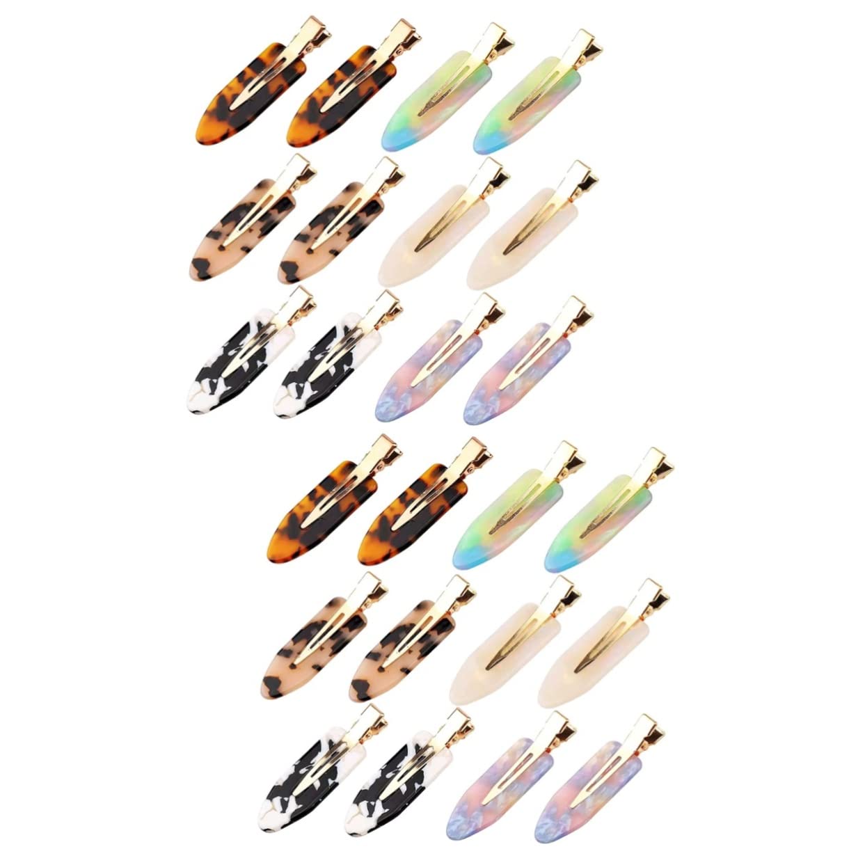 Beavorty 2 Sets Halloween Alligator Hair Clips - No Crease Hair Barrettes for Women, 24pcs (12pcs x 2) - Perfect for Costume Parties, Cosplay, and Everyday Hairstyling