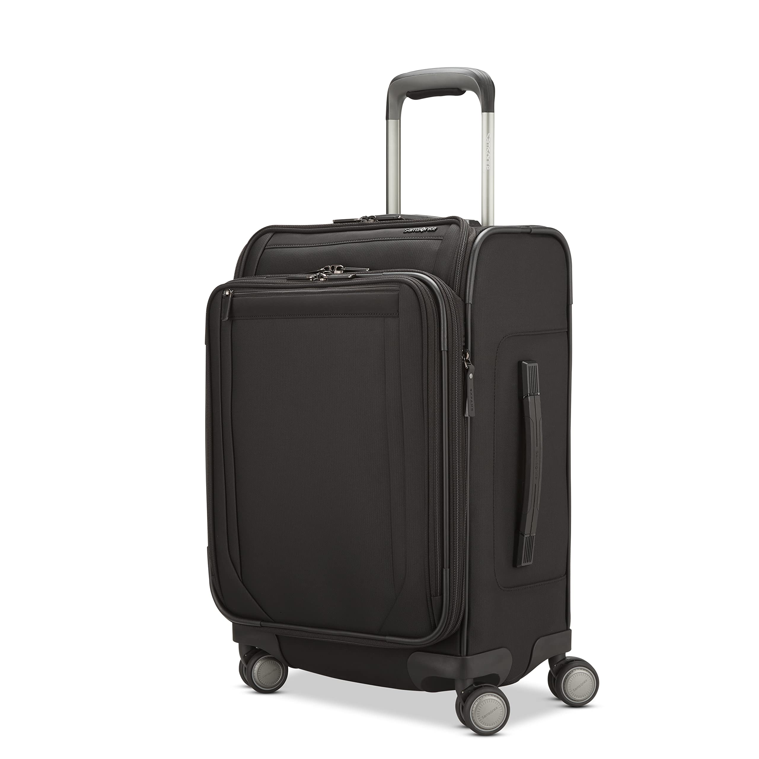 Samsonite Lineate DLX Softside Expandable Carry-On Luggage with 360° Spinner Wheels - Black | Perfect for Business Travel & Weekend Getaways