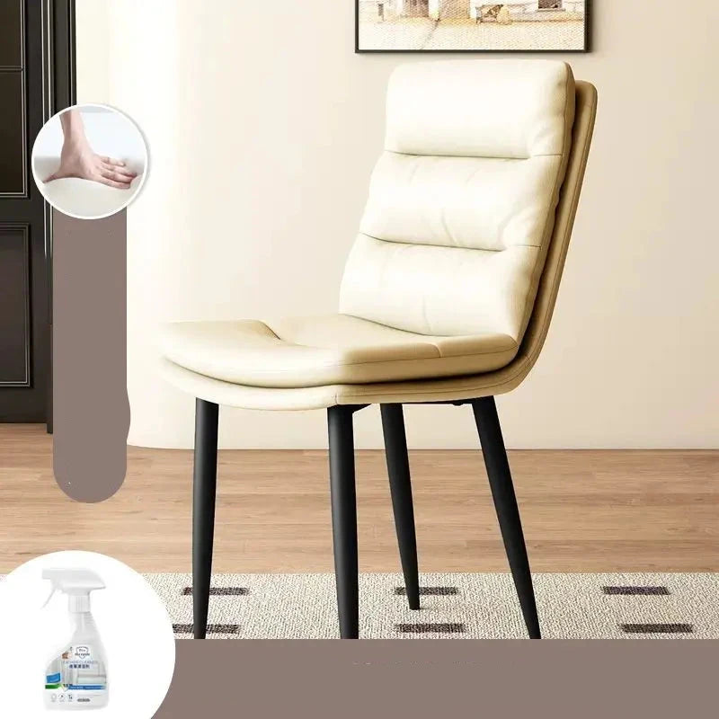 Luxury Comfort Style Designer Dining Chair - Modern Upholstered Accent Chair for Kitchen, Dining Room, and Home Decor