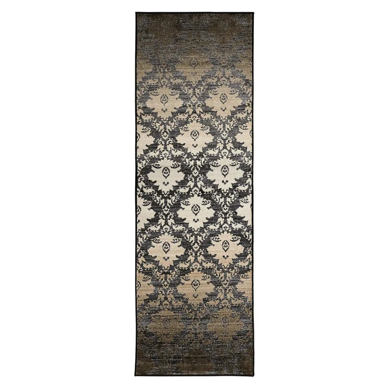 Geneva Medallion Scroll Non-Slip Washable Indoor Area Rug - Perfect for Living Room, Bedroom & Entryway Decor