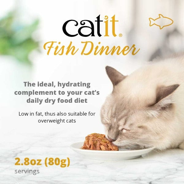 Premium Catit Fish Dinner with Tuna & Carrots - Grain-Free Wet Cat Food for Adult Cats - Delicious & Nutritious Meal for Indoor & Outdoor Cats - Perfect for Picky Eaters & Special Occasions