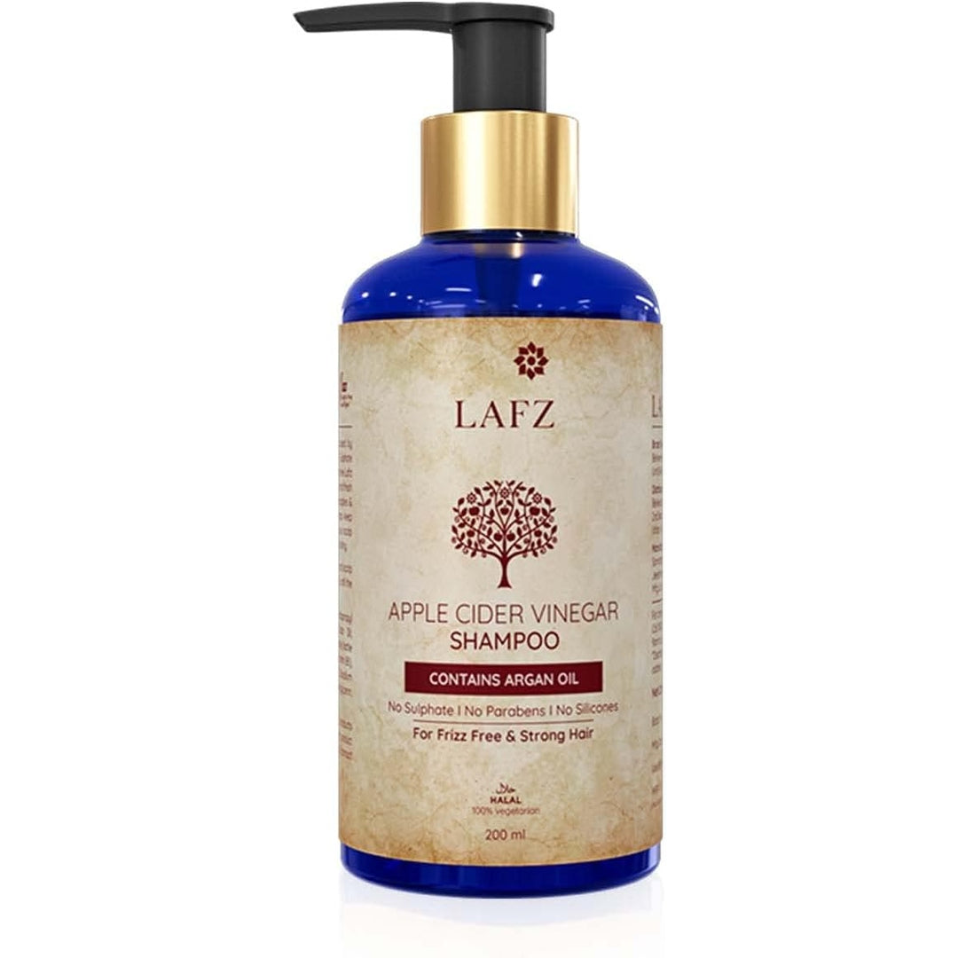 Lafz Hair Shampoo 200ml with Apple Cider Vinegar & Argan Oil - Sulfate Free & Nourishing for Dry, Damaged Hair - Perfect for Daily Use & Scalp Care