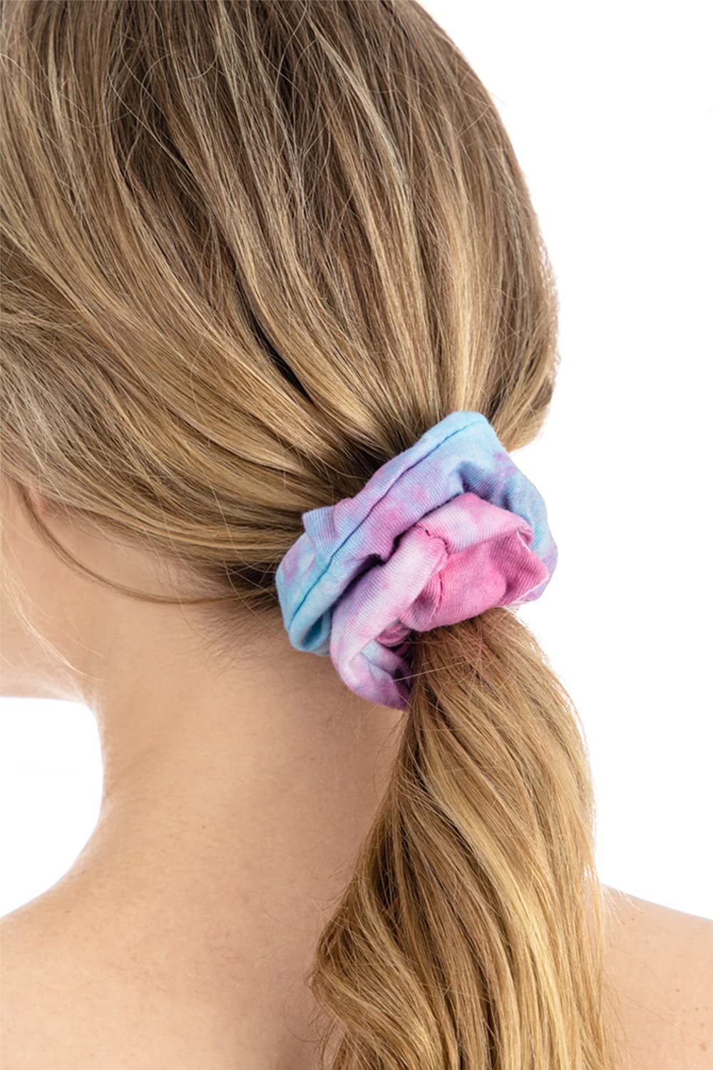 IVARYSS White Scrunchies for Tie Dye DIY - Cotton Bow Hair Scrunchies & Headbands Set - 20-Piece Hair Accessories for Women & Girls - Perfect for Parties, Crafts, and Everyday Styling