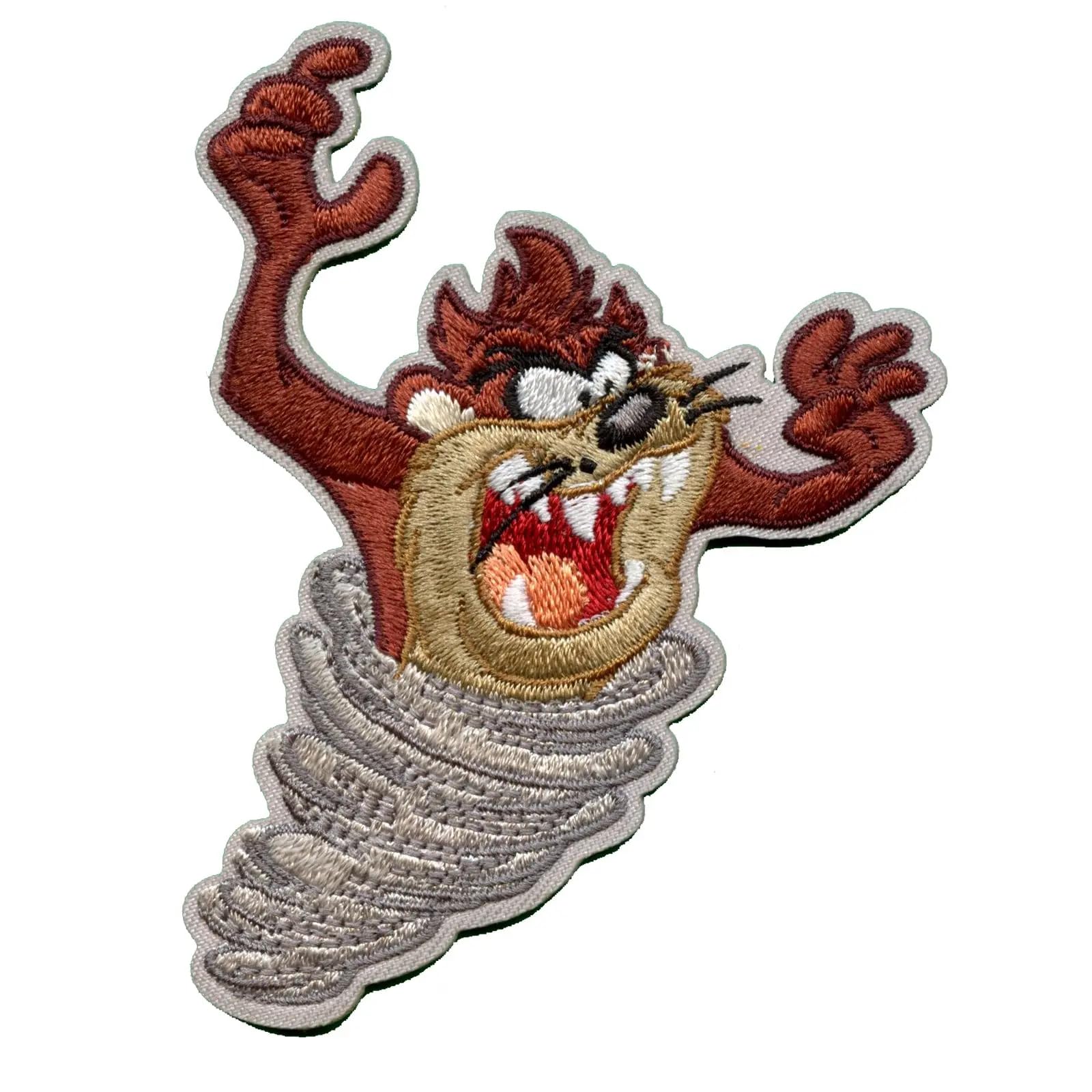 Official Taz The Tasmanian Devil Iron-On Embroidered Patch - Looney Tunes Cartoon Character - Perfect for Jackets, Backpacks & DIY Crafts