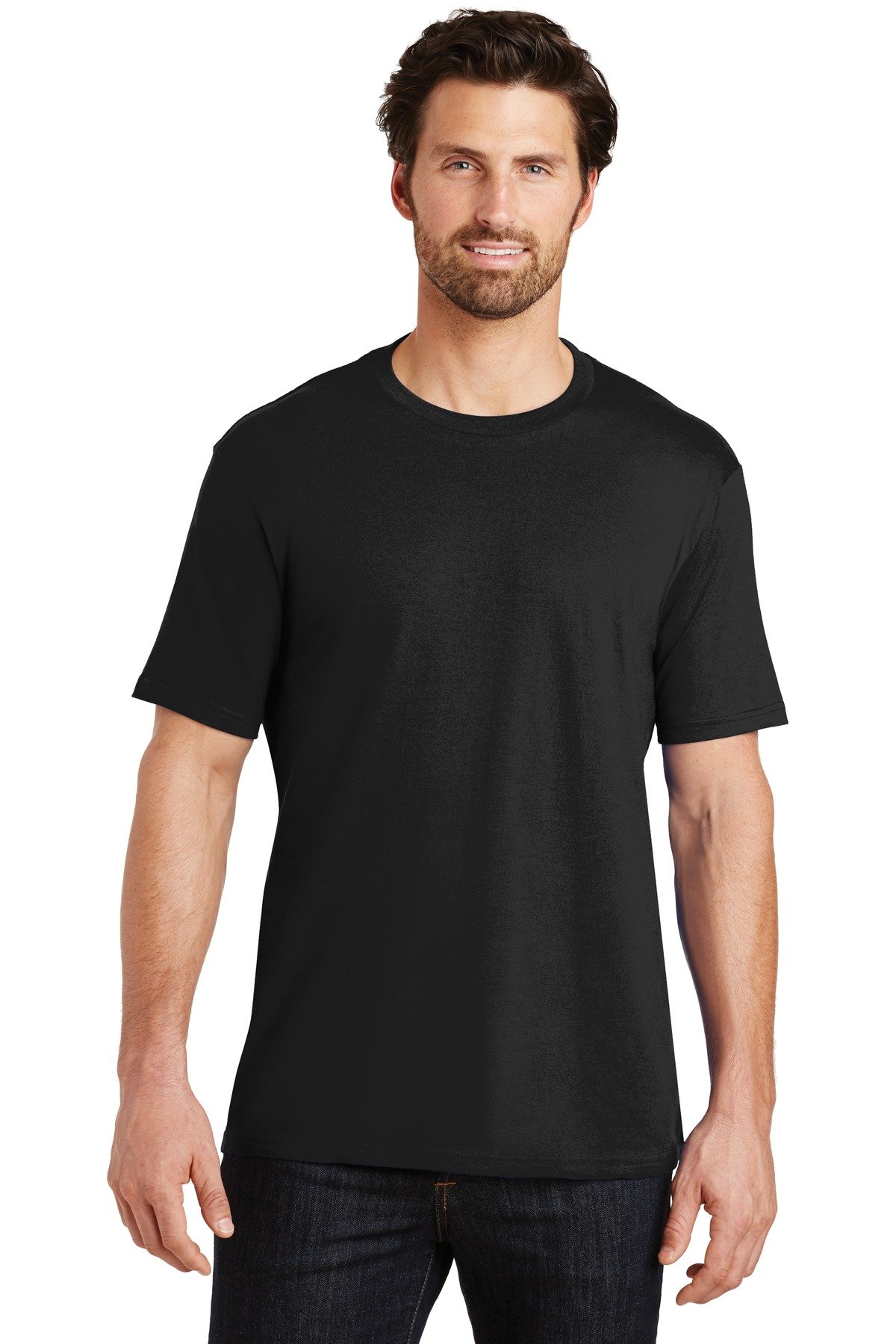 District Made Men's Perfect Weight Crew Tee - Soft Cotton Short Sleeve T-Shirt for Casual Wear & Everyday Comfort | DT104 | Ideal for Workouts, Lounging & Street Style