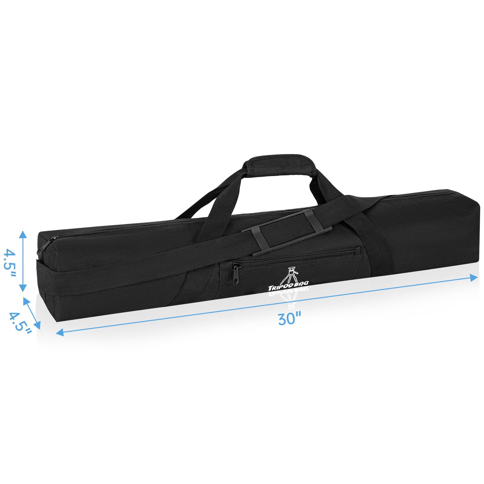 Heavy Duty Tripod Carrying Case 30x4.5x4.5in - Professional Monopod Bag with Adjustable Shoulder Strap & Handles for Camera, Microphone Stand, Music Stand, Lighting Equipment - Perfect for Photography, Videography & Live Events