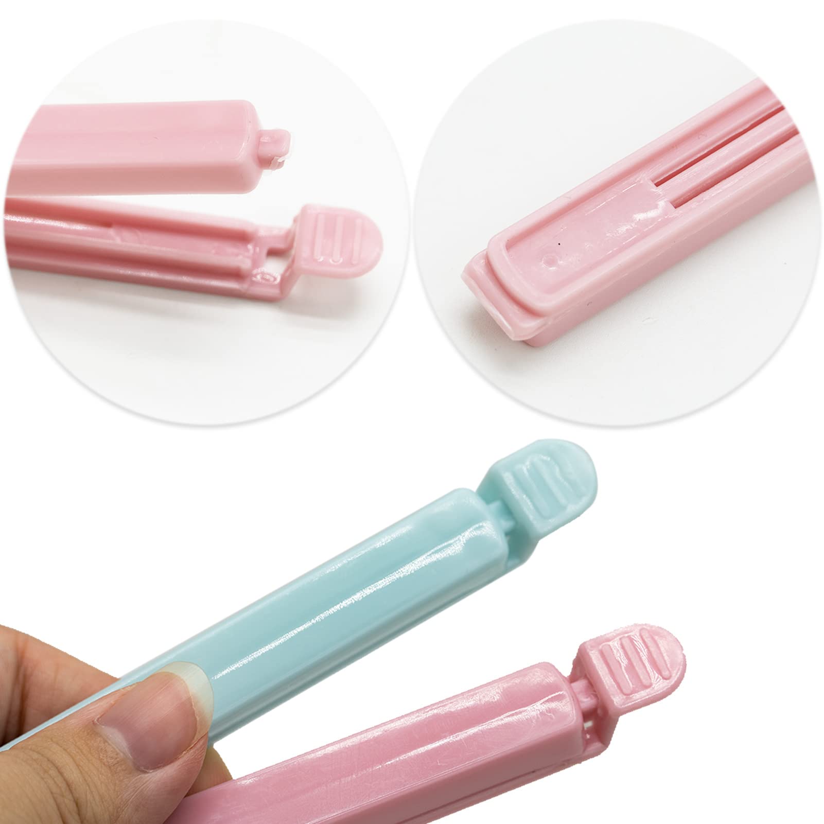 15-Piece Reusable Plastic Food Bag Clips for Snacks, Coffee, Chips | Colorful Sealing Clips for Kitchen, Home, Travel & Camping (4.7in & 5.9in) | Keep Food Fresh & Organized