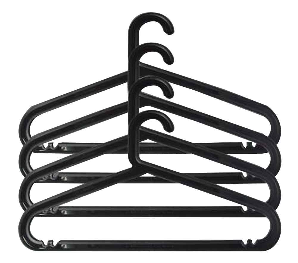 20 Pack Small Plastic Clothes Hangers for Kids & Baby - Space Saving Mini Hangers [Black] - Perfect for Closet Organization, Nursery, and Travel