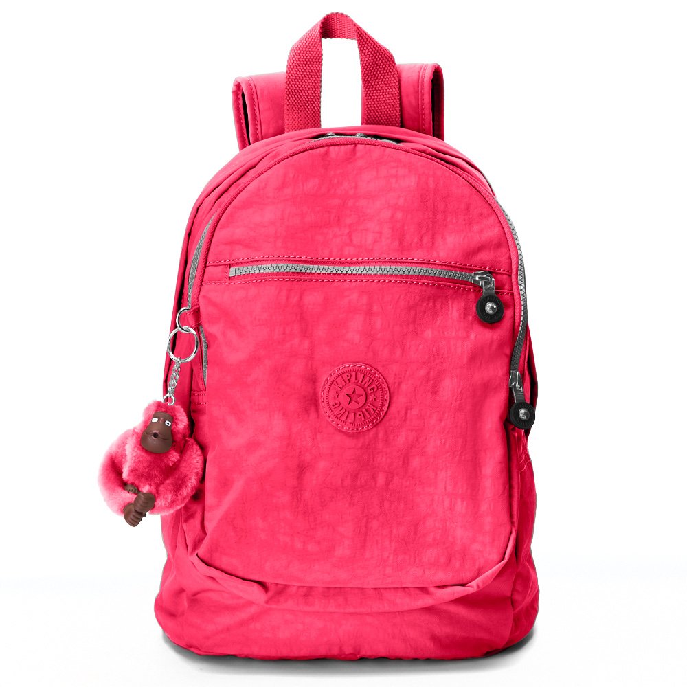 Kipling Challenger II Backpack - Lightweight Durable Laptop Backpack for Women & Teens, Vibrant Pink, One Size - Perfect for School, Travel & Everyday Use