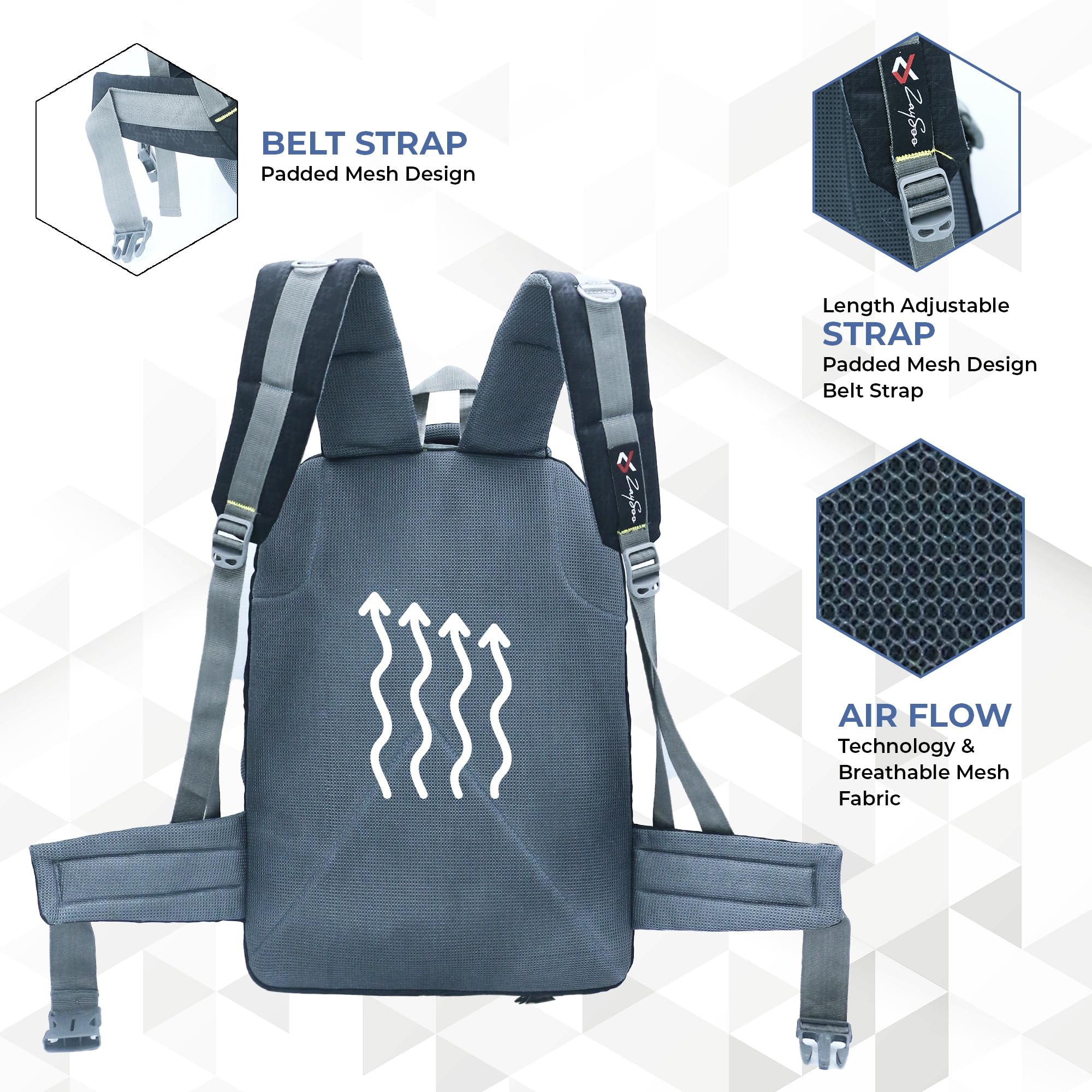 ZaySoo Ultimate Unisex Waterproof Travel & Hiking Backpack - 19-Inch Laptop Compartment with Rain Cover & Internal Organizer - Perfect for College, Commuting & Outdoor Adventures