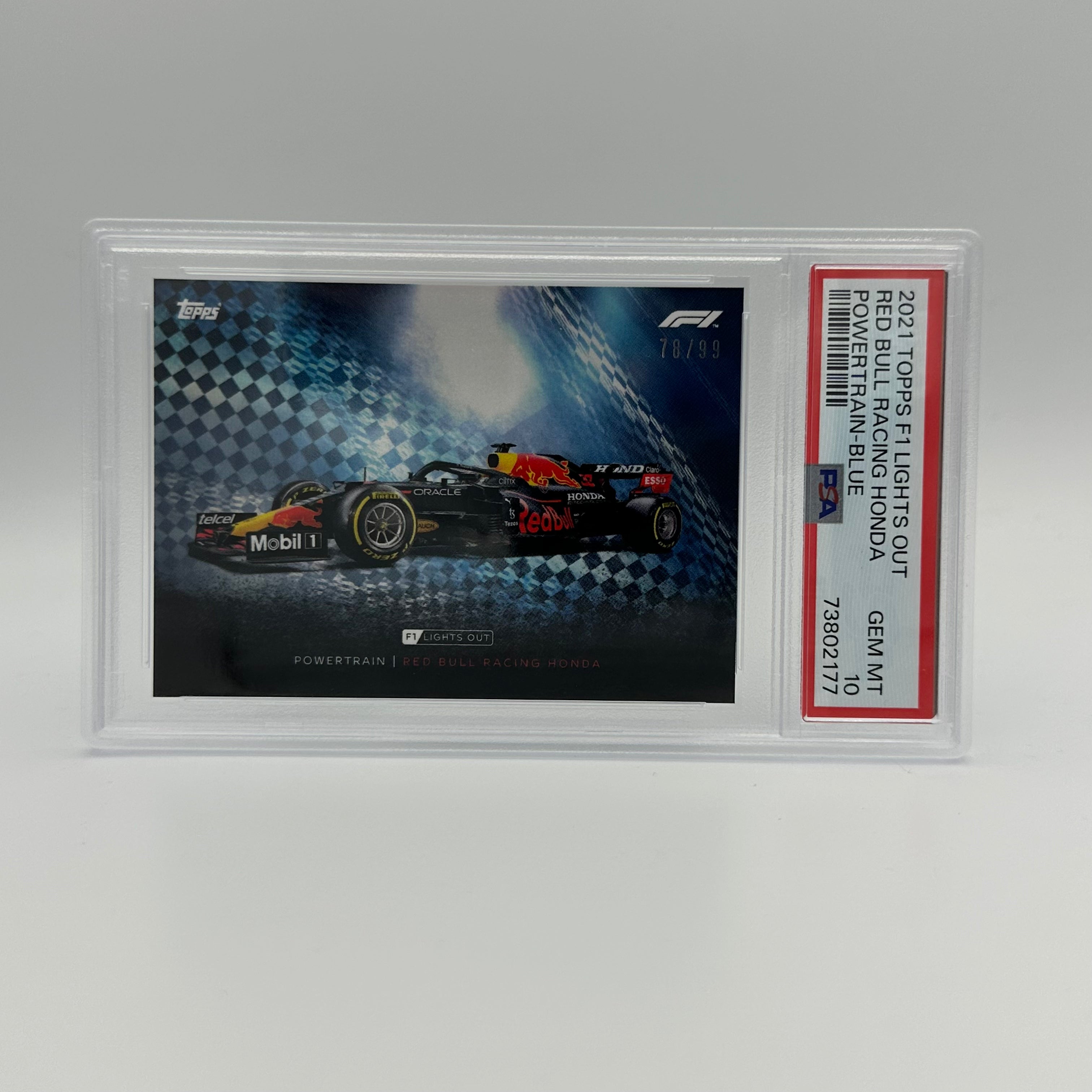 PSA 10 1978-1999 Red Bull Racing Honda Powertrain Blue - Perfect for F1 Collectors, Racing Memorabilia Displays & Motorsport Enthusiasts