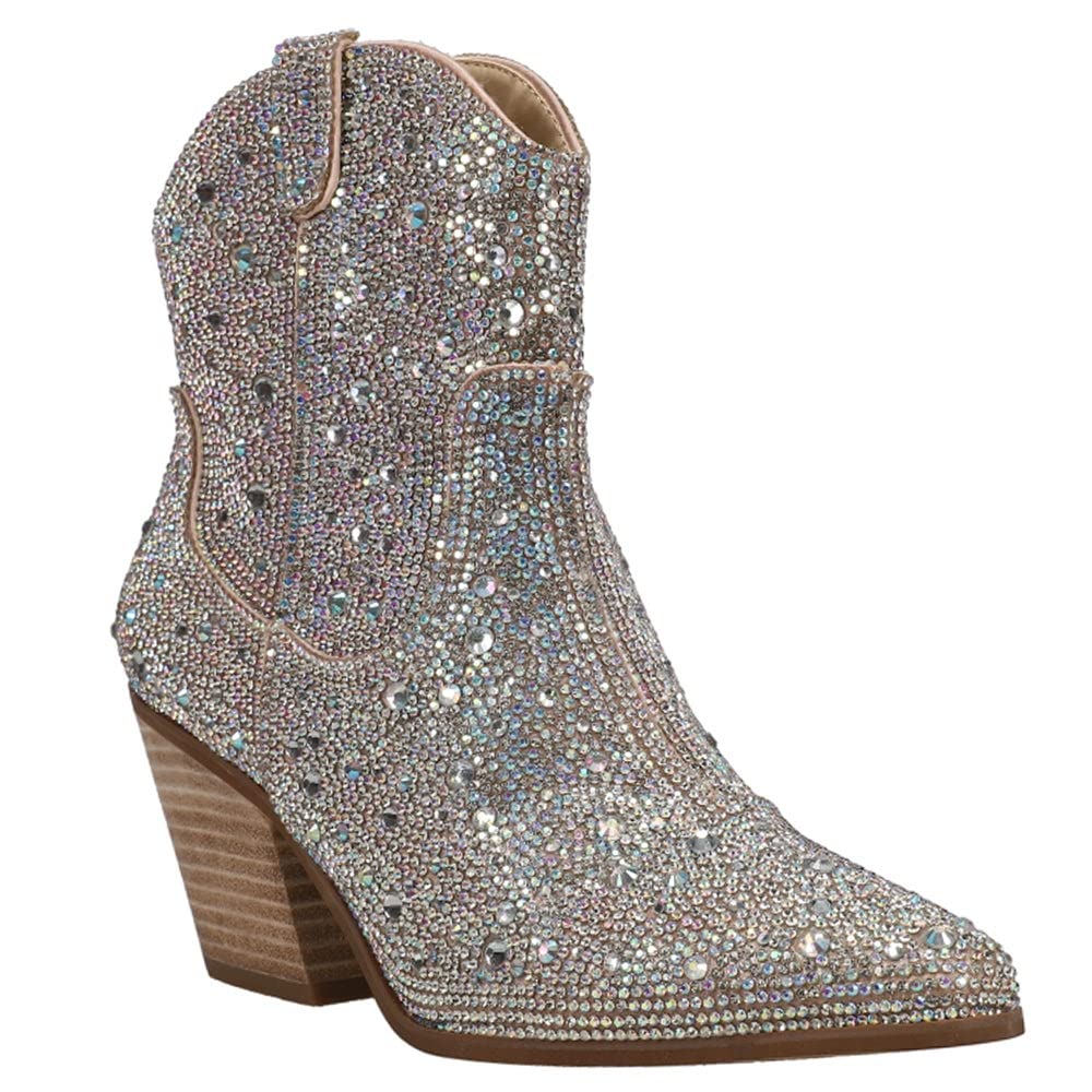 Matisse Women's Harlow Rhinestone Snip Toe Cowboy Boots - Stylish Western Fashion for Parties, Rodeos & Country Events