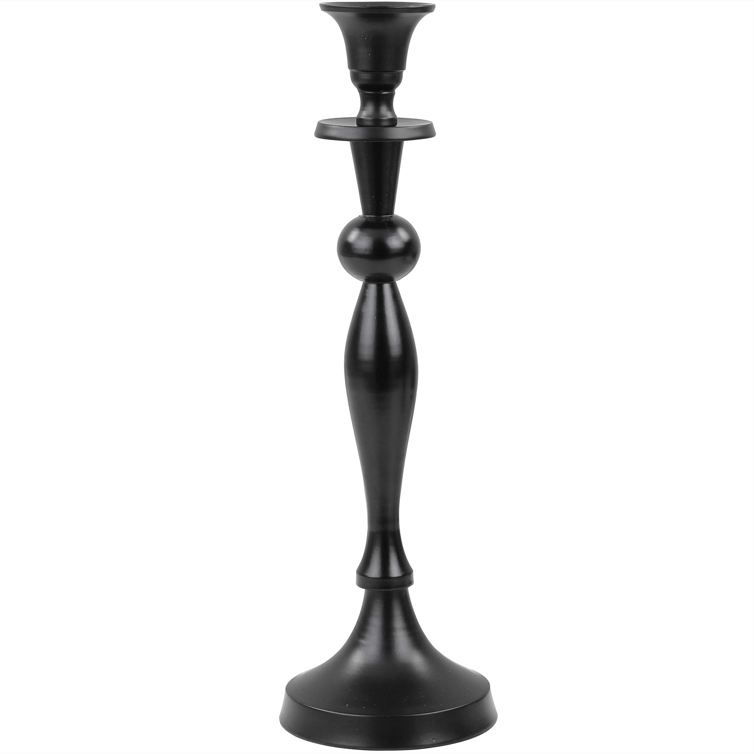 Elegant Black Wrought Iron Pillar Candle Holder Set - 3 Piece Home Decor for Weddings, Anniversaries & Dining Table Centerpieces | Tea Light & Votive Candle Holders for Romantic Ambiance | Nagina International Medium Size
