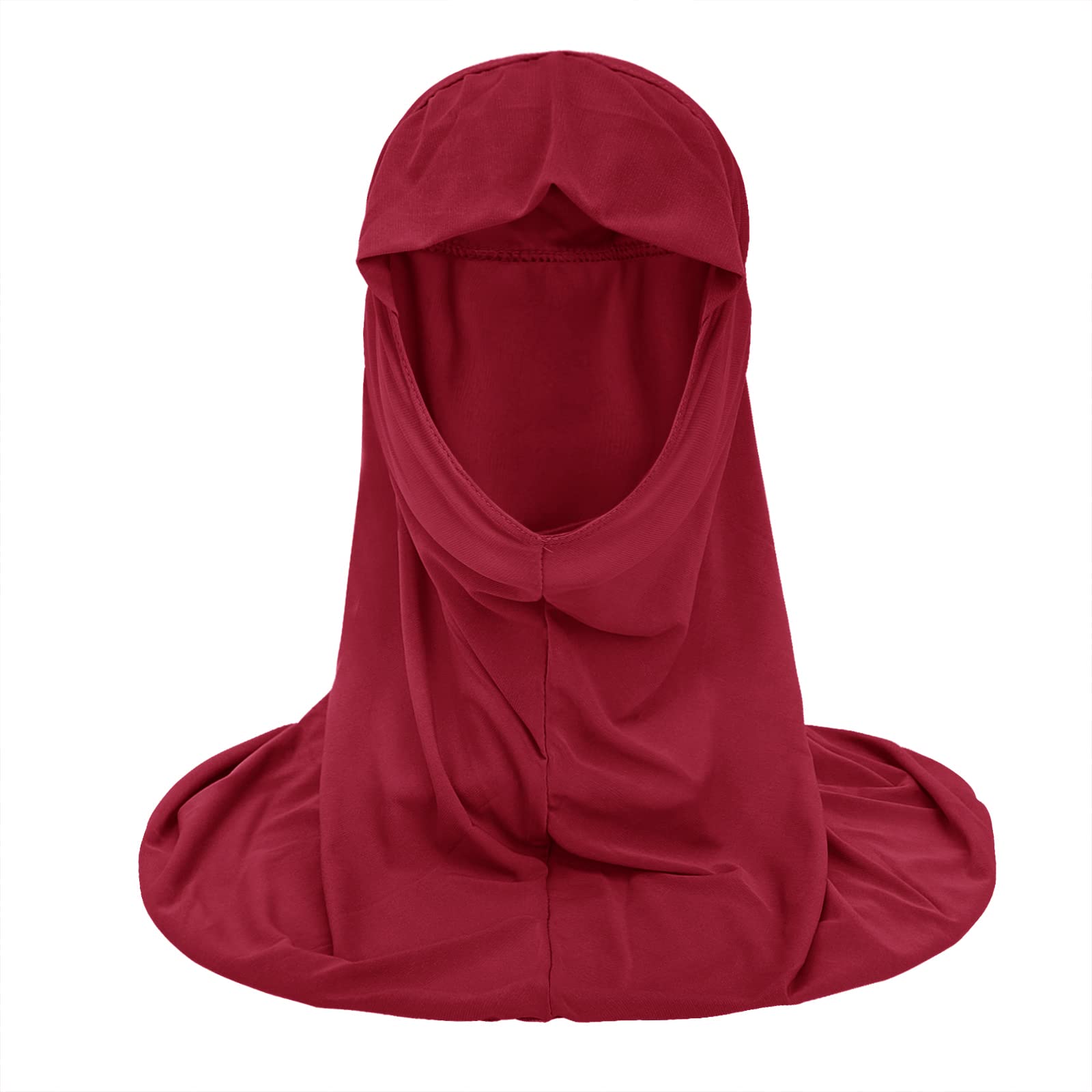 Islamic Girls Hijab for Kids - Muslim Flower Print Head Scarf, One Piece Head Wrap, Arab Style Full Cover Hijab - Perfect for School, Prayer & Special Occasions