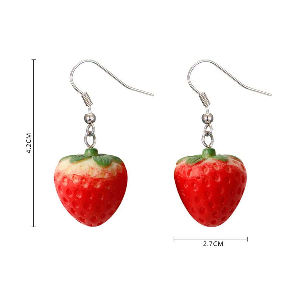 Sweet Strawberry Pineapple Lemon Watermelon Mushroom Cute Kawaii Earrings for Women & Girls - Perfect for Summer Outfits, Parties & Gifts