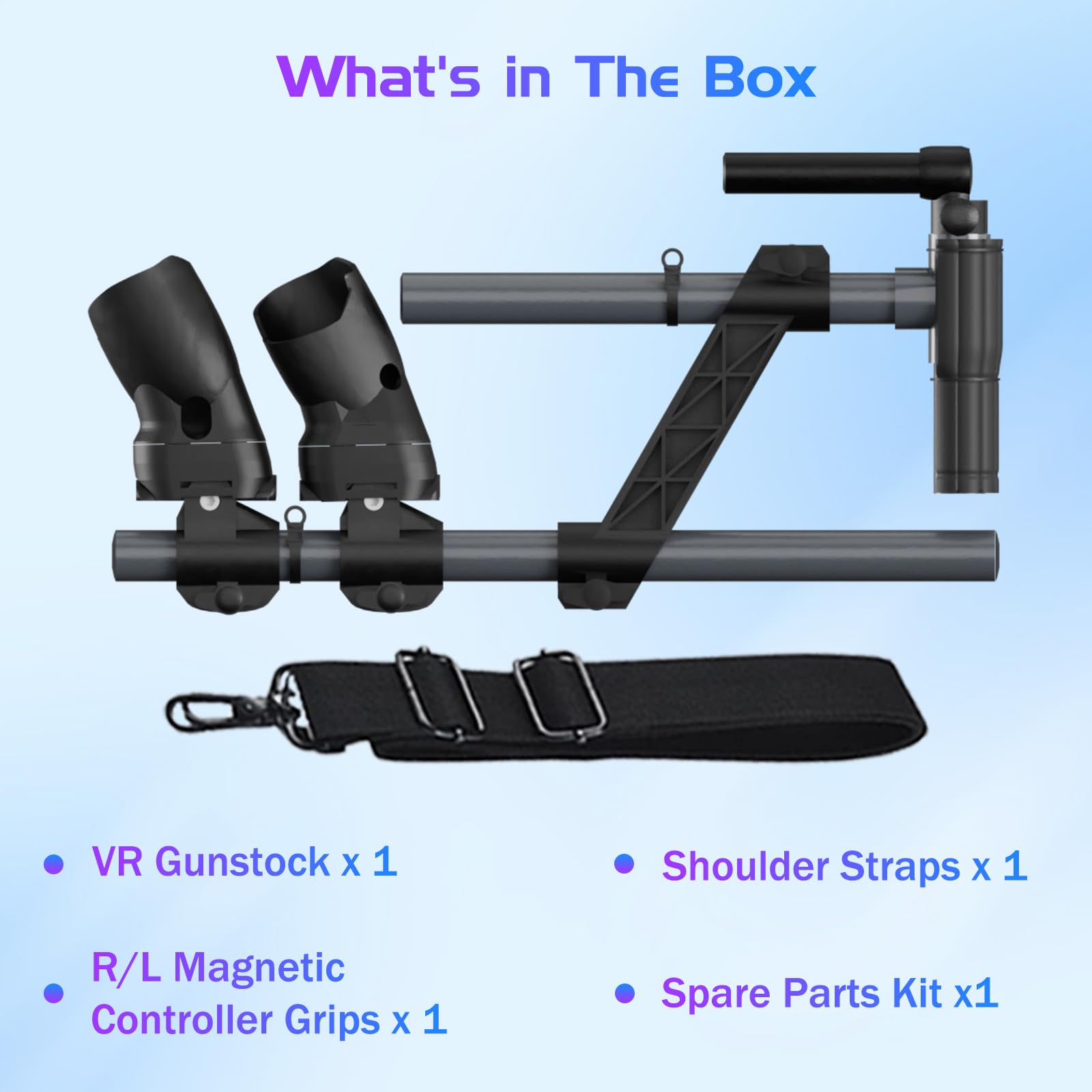 **Magnetic VR Gun Stock for Meta Quest 2 – Lightweight & Quick-Release Rifle Grip Controller Accessory – Compatible with Quest 2 – Perfect for FPS Gaming & Immersive VR Shooting Experiences**
