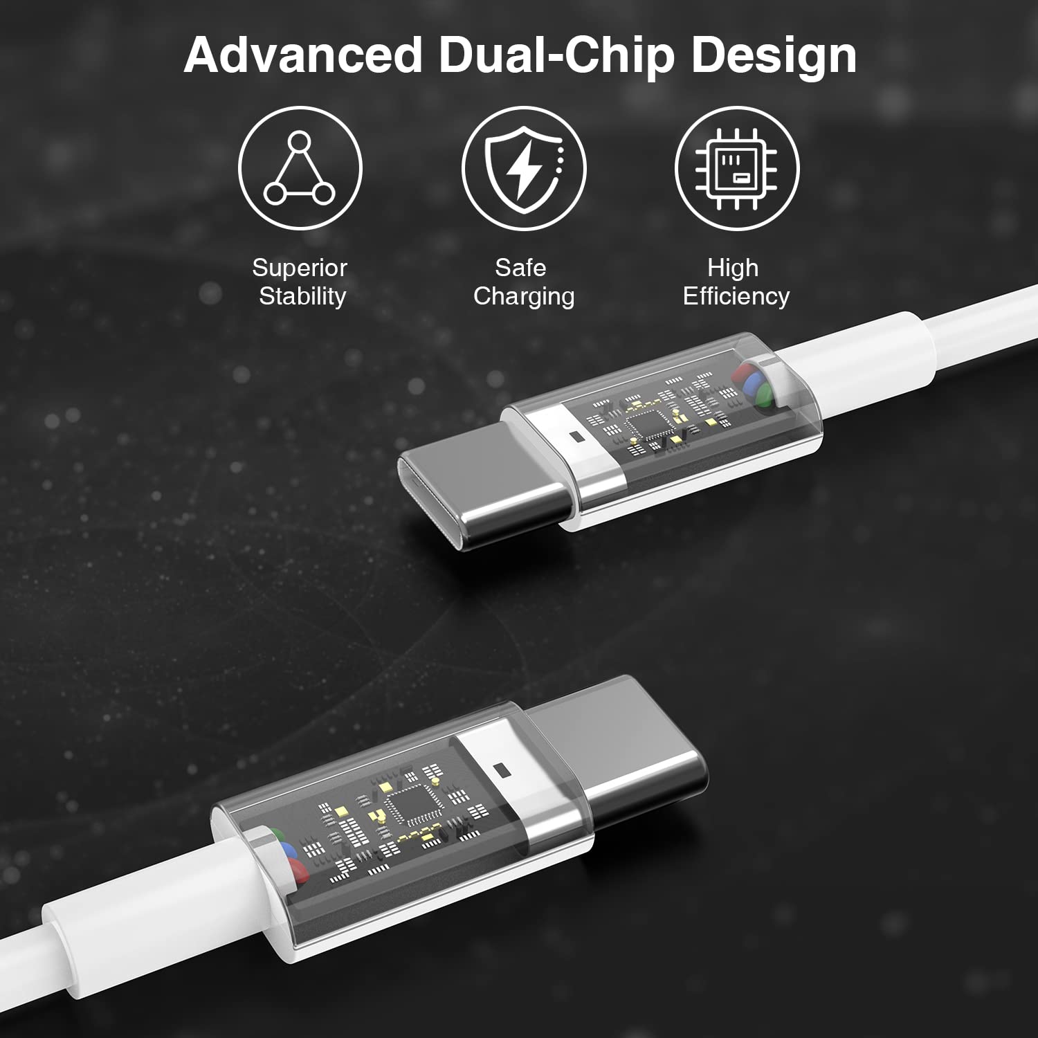 3 Pack 6FT USB C to USB C Fast Charging Cable - Compatible with iPhone 16/15/Pro Max, MacBook, iPad, Samsung Galaxy - High Speed Data Sync & Power Delivery for Home, Office & Travel Charging