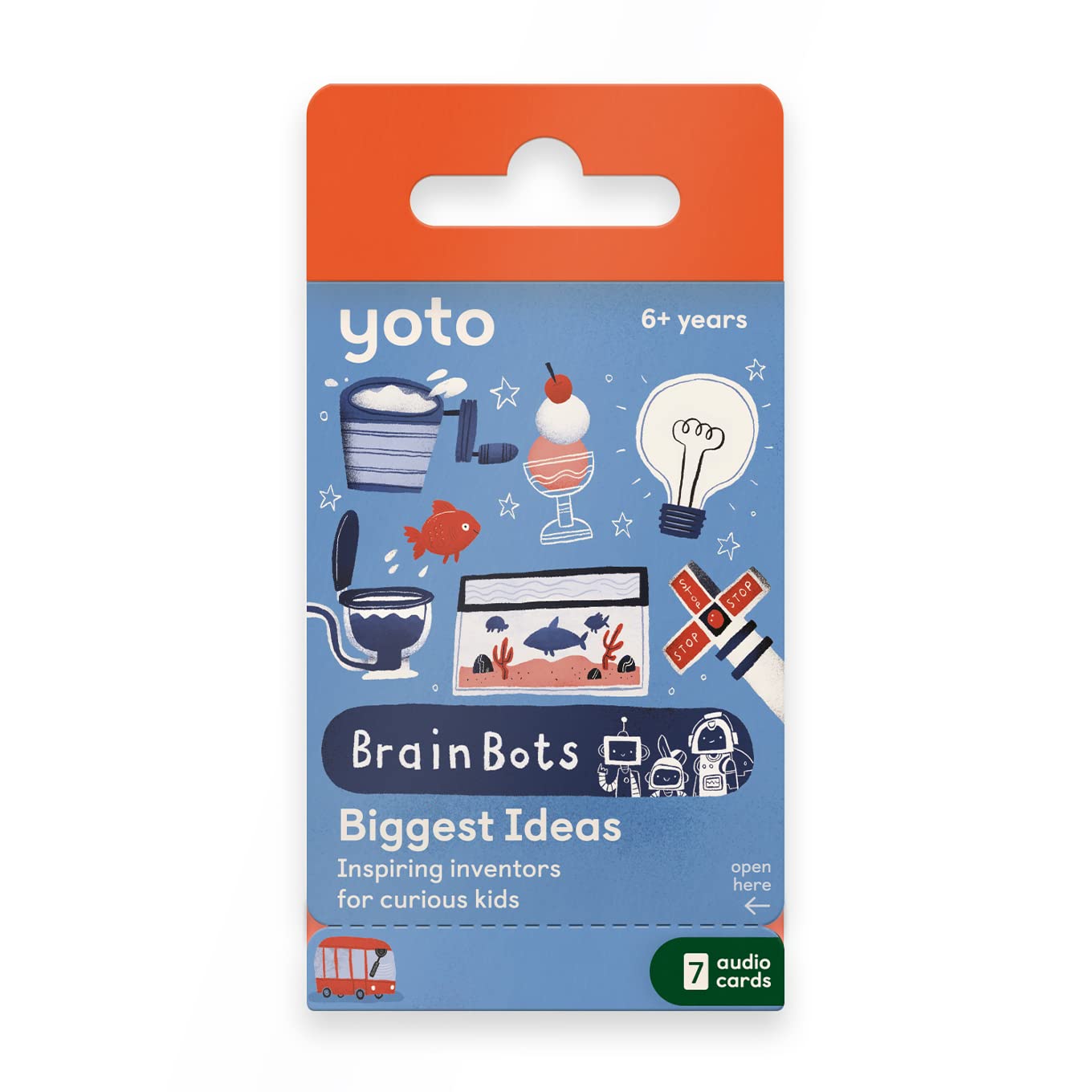 Yoto BrainBots: Biggest Ideas – 7 Educational Audio Cards for Kids Ages 6+ | Screen-Free Learning with Fun Stories & Interactive Quizzes | Compatible with Yoto Player & Mini Audio Device | Perfect for Homeschooling, Road Trips & Bedtime Listening