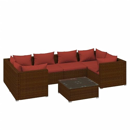 Brown With Cinnamon Red Cushions