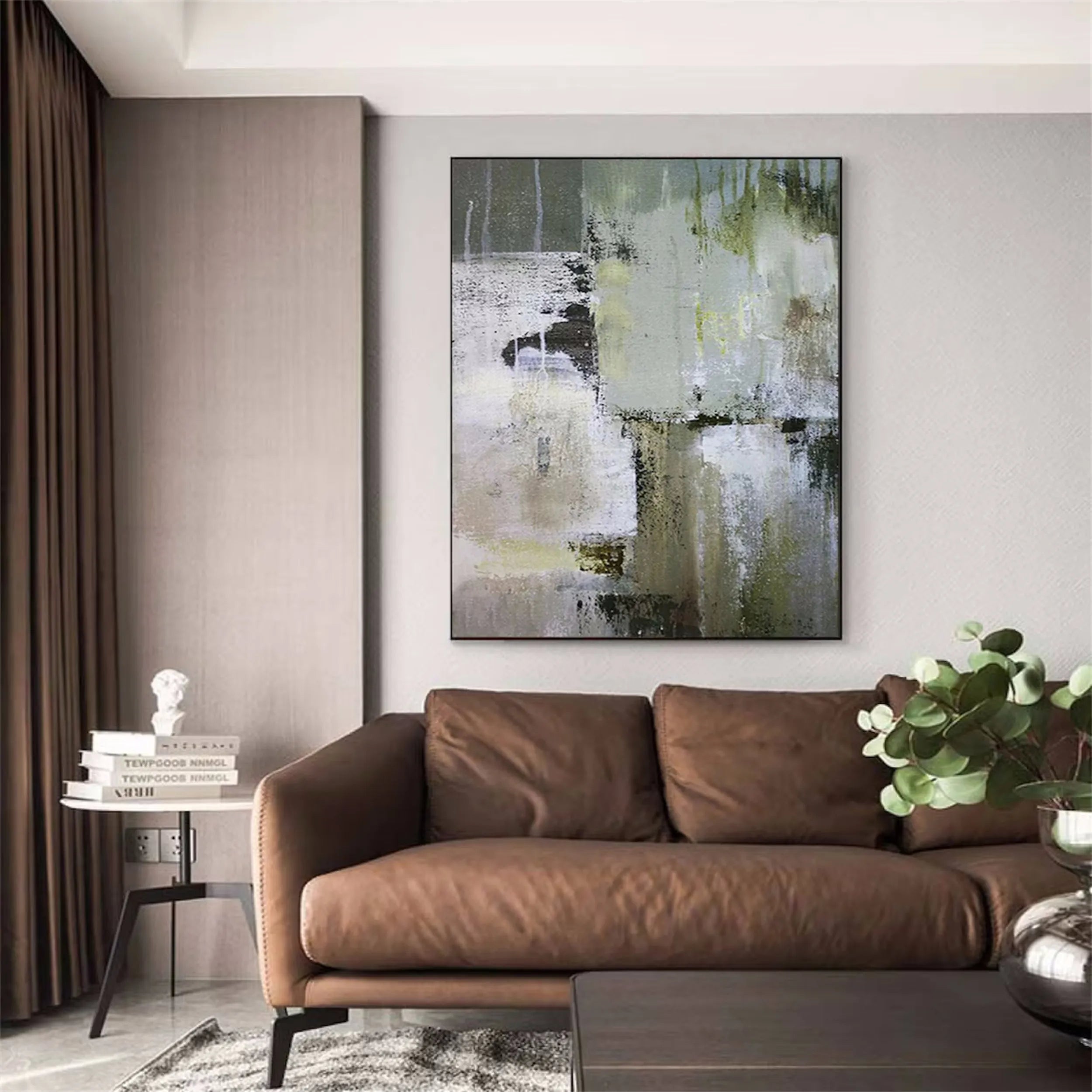 Abstract Painting #AB 105 - Modern Wall Art for Living Room, Bedroom & Office Decor - Handmade Canvas Artwork for Home & Office Interior Design