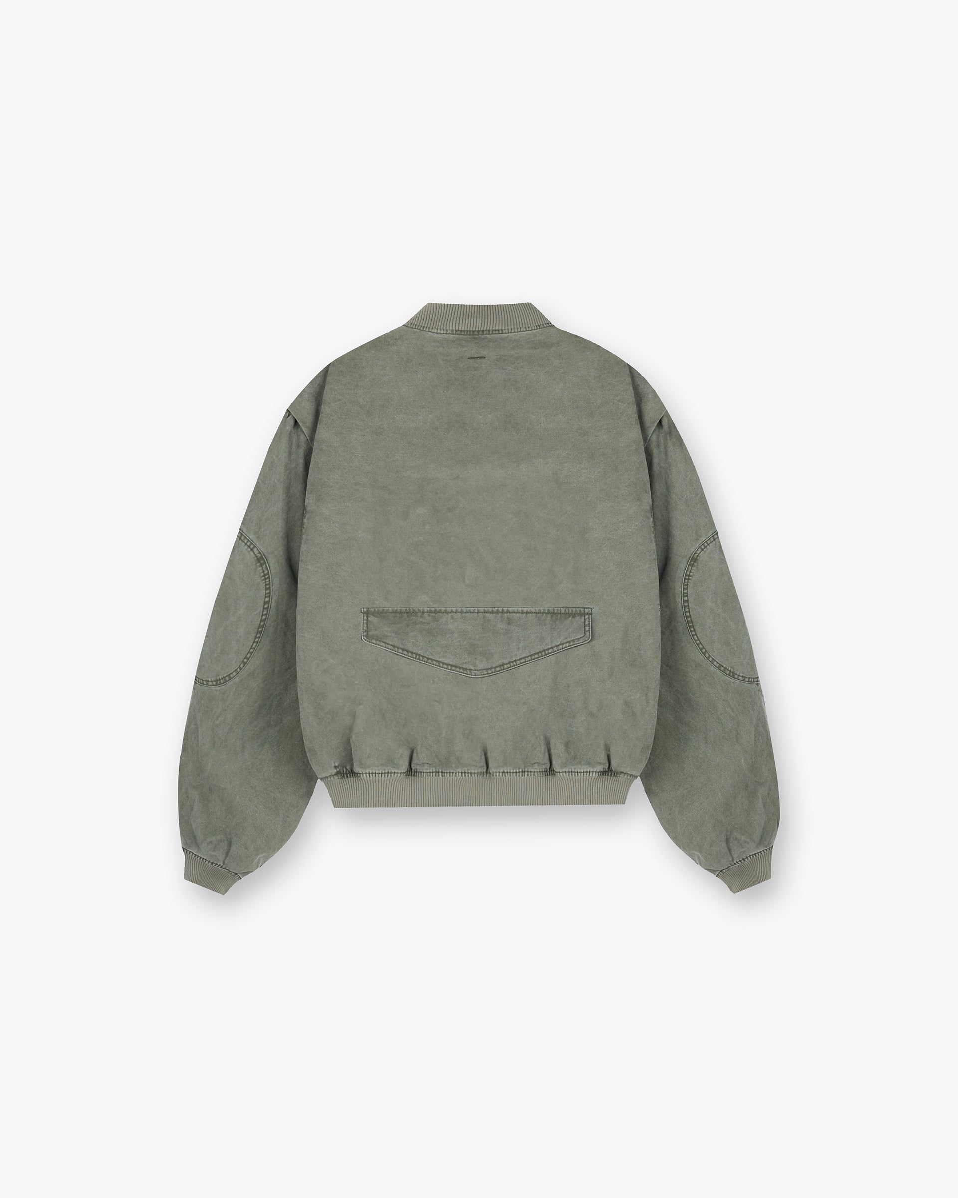 Men's Khaki Inset Sleeve Bomber Jacket - Lightweight Casual Outerwear for Streetwear & Fall Layering