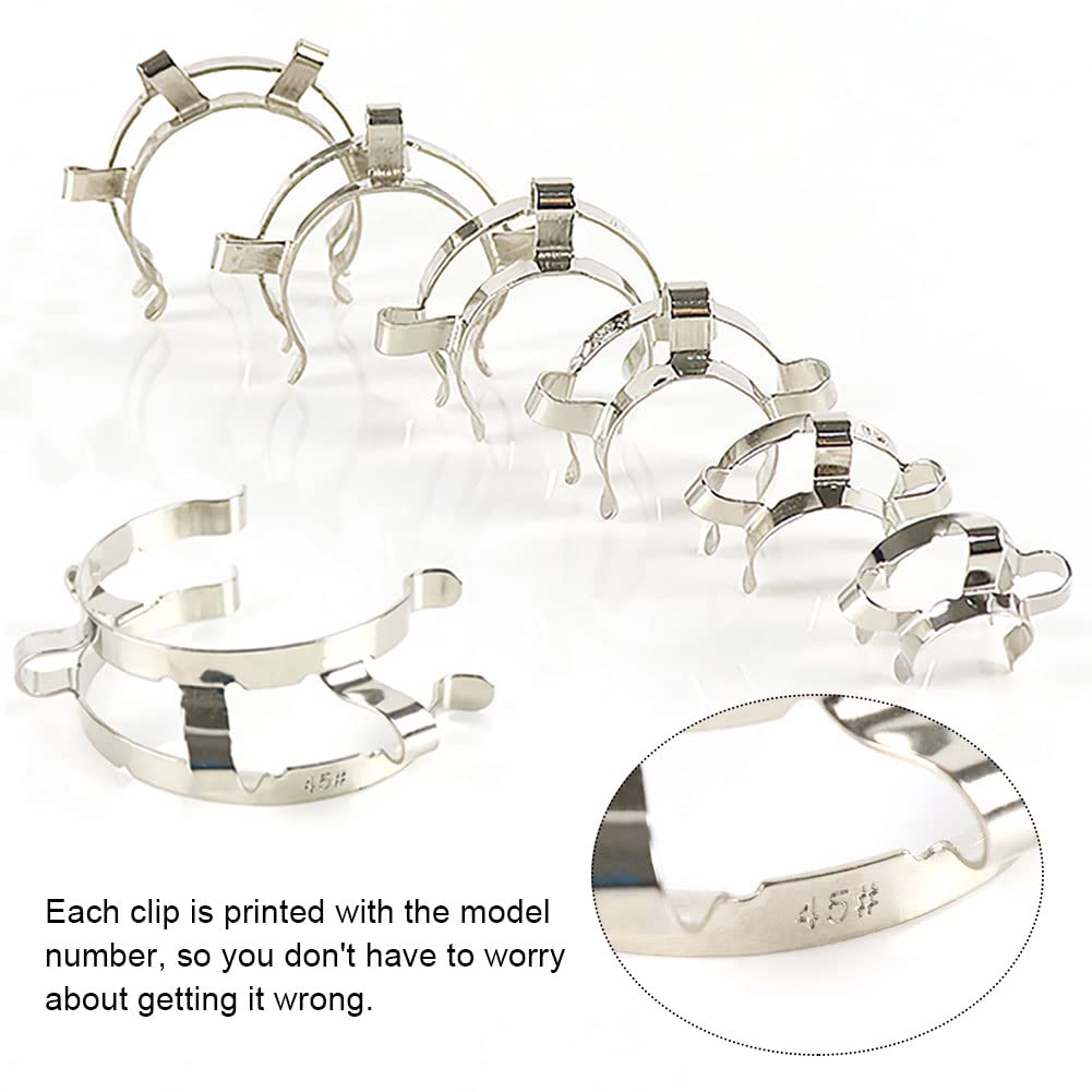 3-Pack 45mm Stainless Steel Keck Clips - Heavy Duty Lab Clamps for Glassware Connections | Perfect for Chemistry Experiments & Distillation Setups