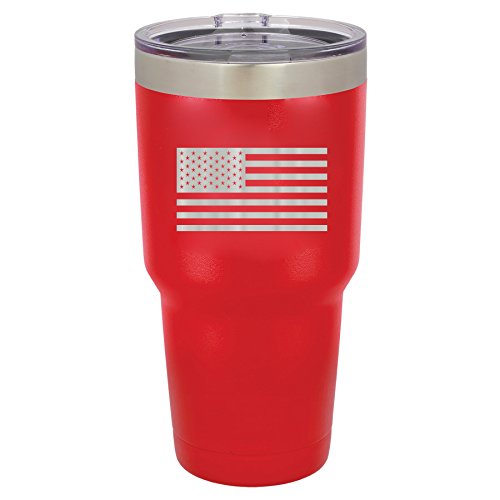 Personalized 30 Oz Stainless Steel Tumbler for Dad - Custom Engraved Red Travel Mug - Perfect Birthday Gift for Men - Ideal for Coffee, Tea & Cold Drinks at Work, Gym or Outdoor Activities