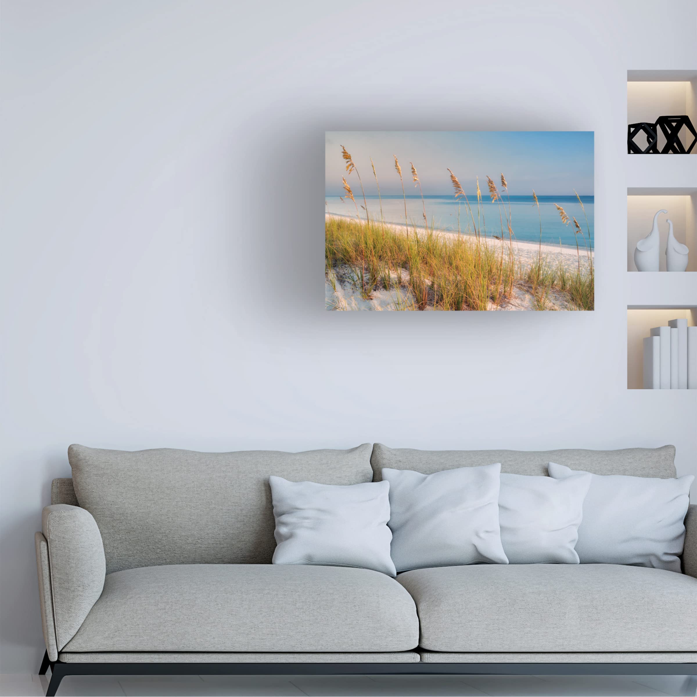 Dennis Frates 'Sea Oat Grass 1' Canvas Wall Art Print - Coastal Beach Decor for Living Room, Bedroom & Office | Trademark Fine Art Collection