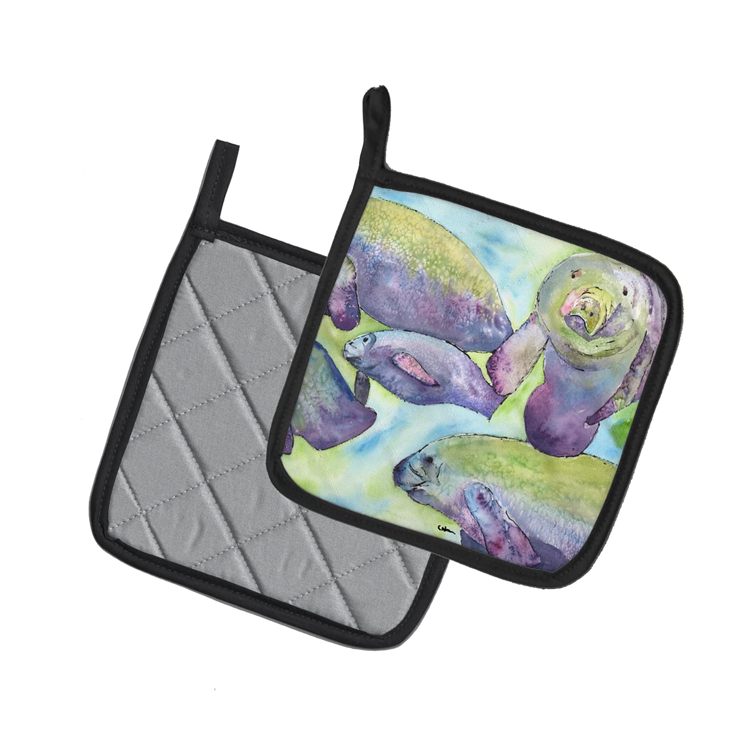 Manatee Themed Heat Resistant Pot Holders Set of 2 - 7.5