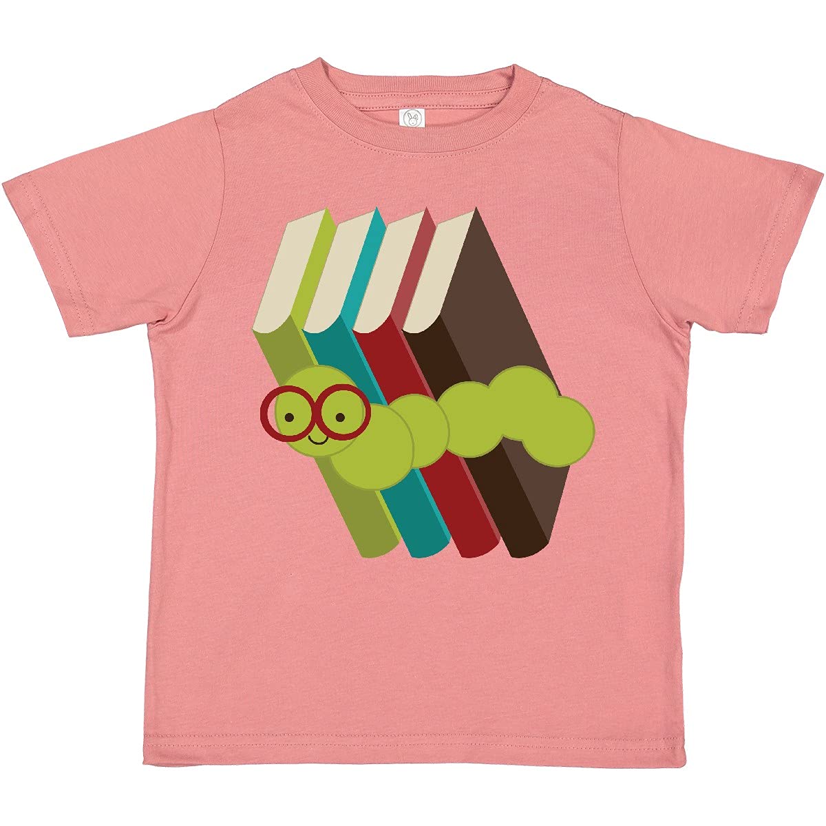 Inktastic Bookworm Books Reading Toddler T-Shirt - Cute Reading-Themed Shirt for Kids, Perfect for Book Lovers, Storytime, and Library Visits