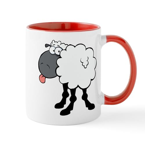 White/Red Inside - Sheep Mug