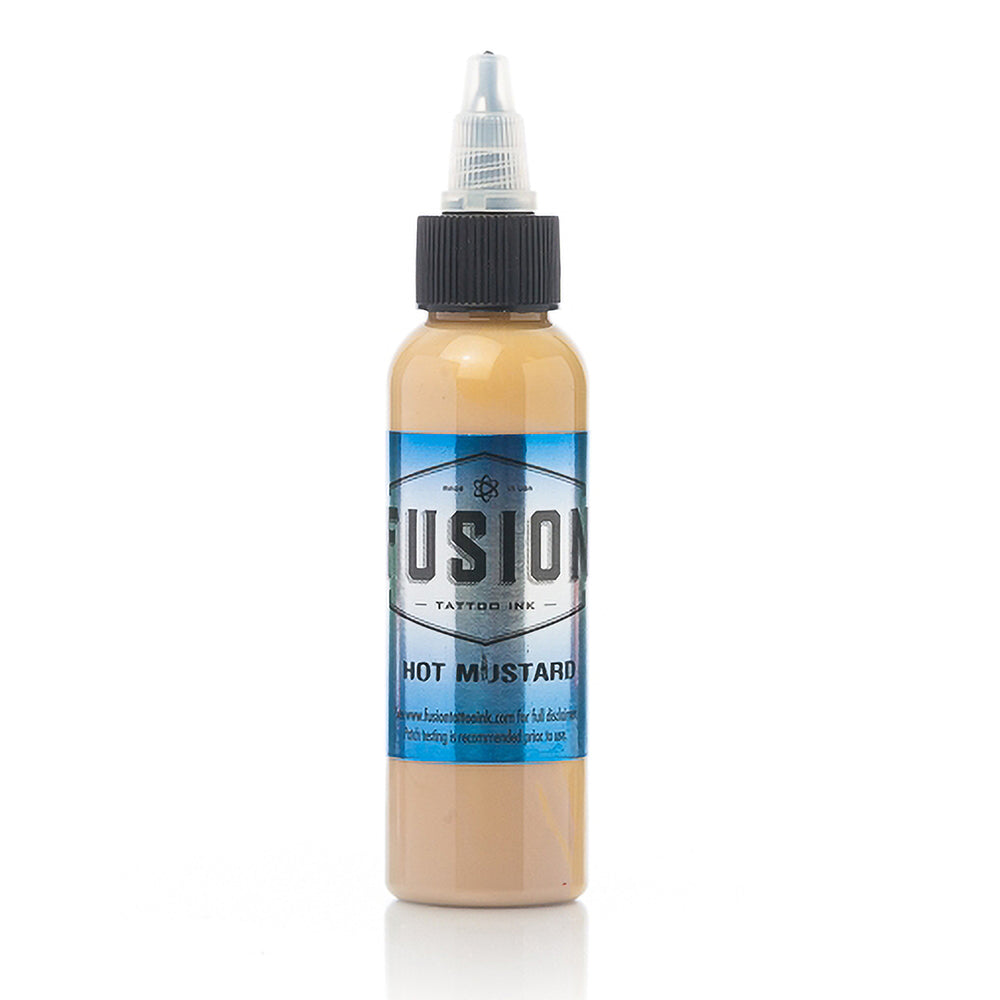 Premium Hot Mustard Tattoo Ink - 1oz Bottle for Professional Tattoo Artists - Perfect for Bold Lines, Shading & Color Blending - Ideal for Studio & Home Tattooing