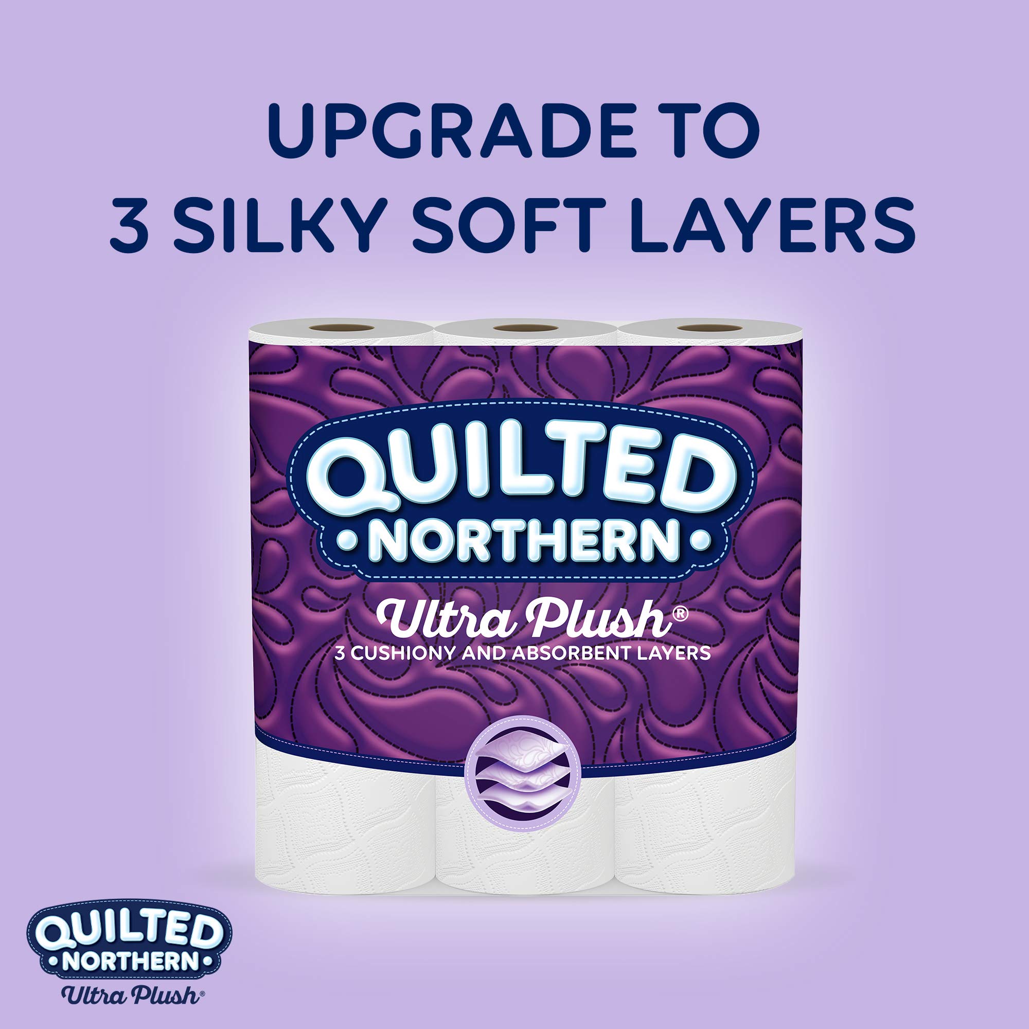 Quilted Northern Ultra Plush Toilet Paper - 12 Double Rolls (Equals 24 Regular Rolls) | Super Soft & Strong Bath Tissue for Home, Office & RV Use